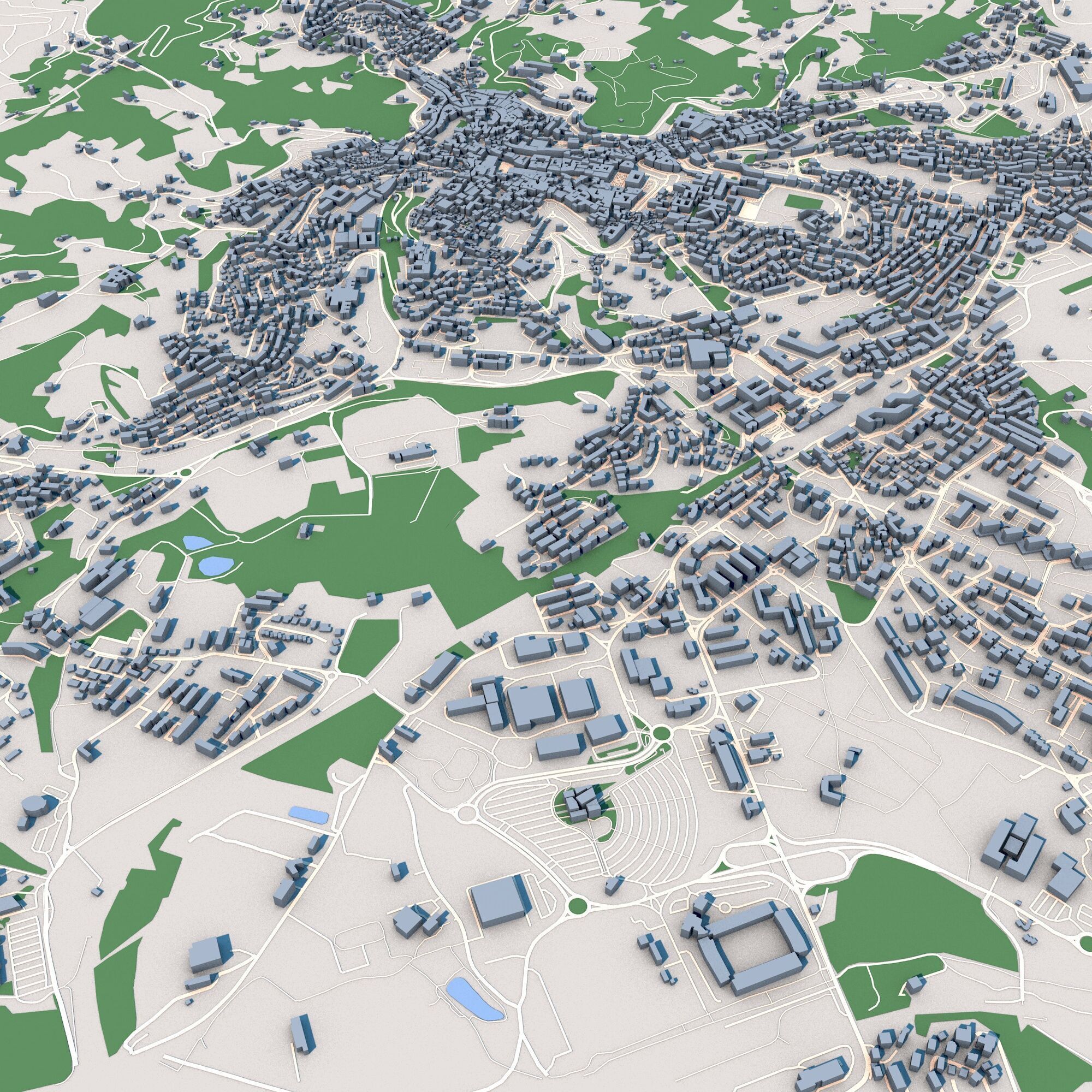 Perugia City Italy 3D model_4