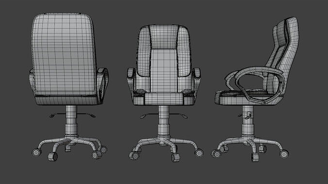 Executive office chair 1303 3D model 7