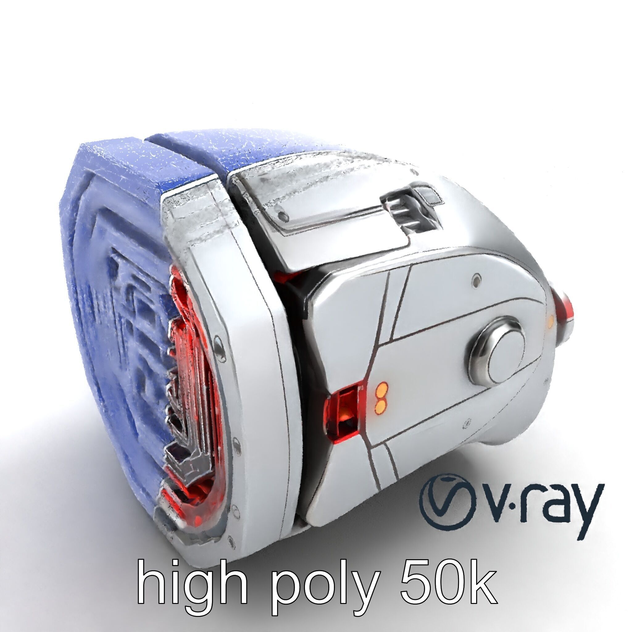 Robot Synthetic Liver Modular Component model pack Low-poly 3D model_18