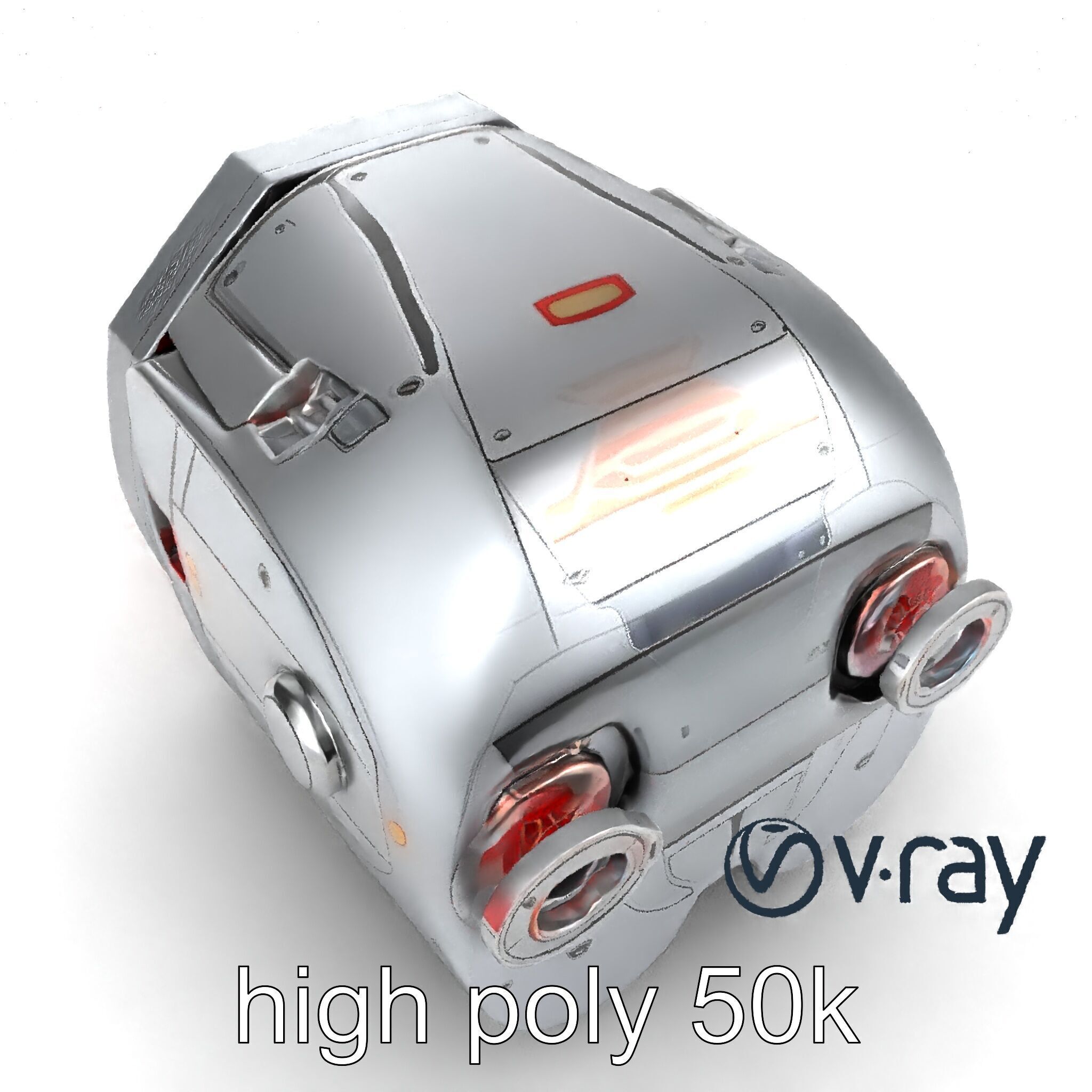 Robot Synthetic Liver Modular Component model pack Low-poly 3D model_11