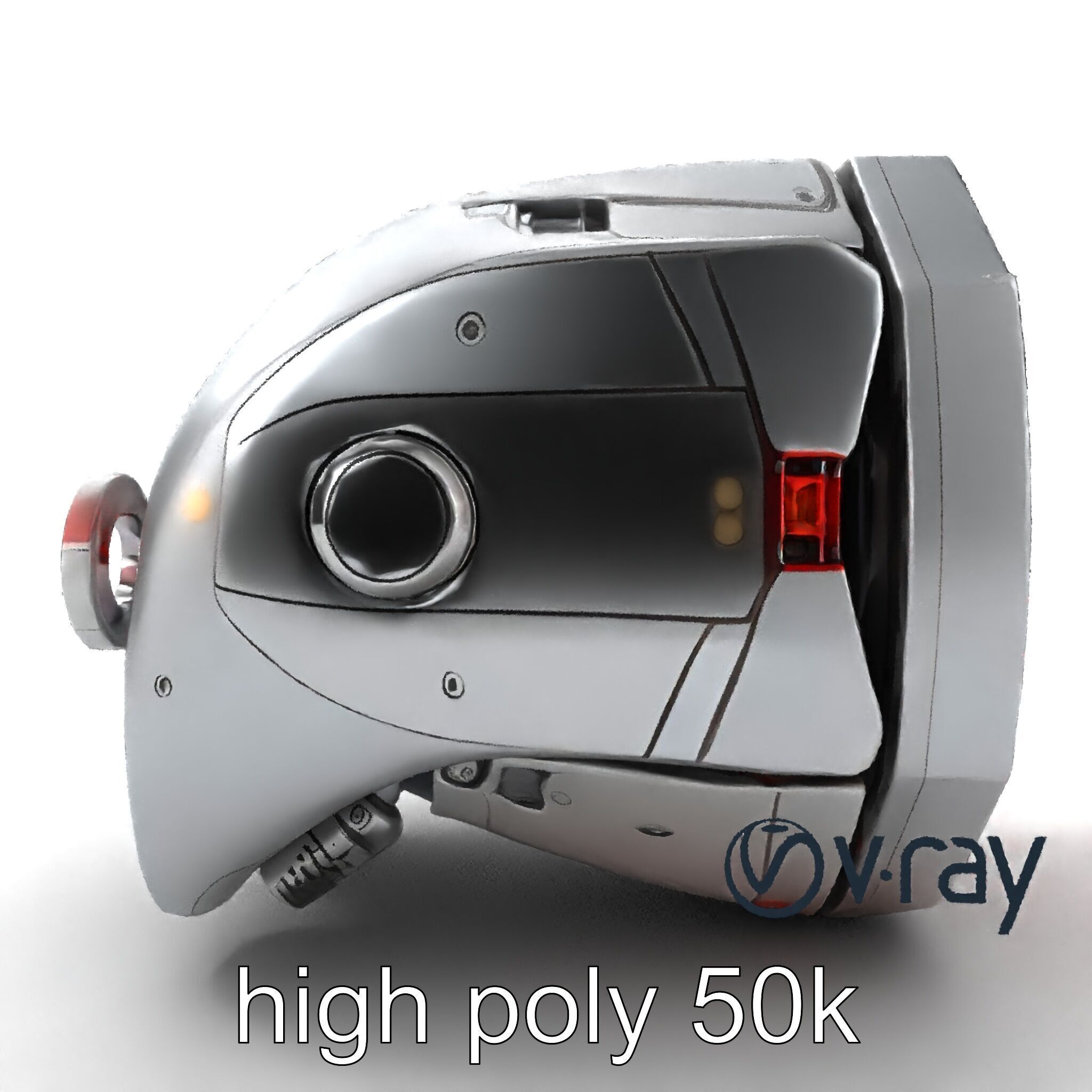 Robot Synthetic Liver Modular Component model pack Low-poly 3D model_13