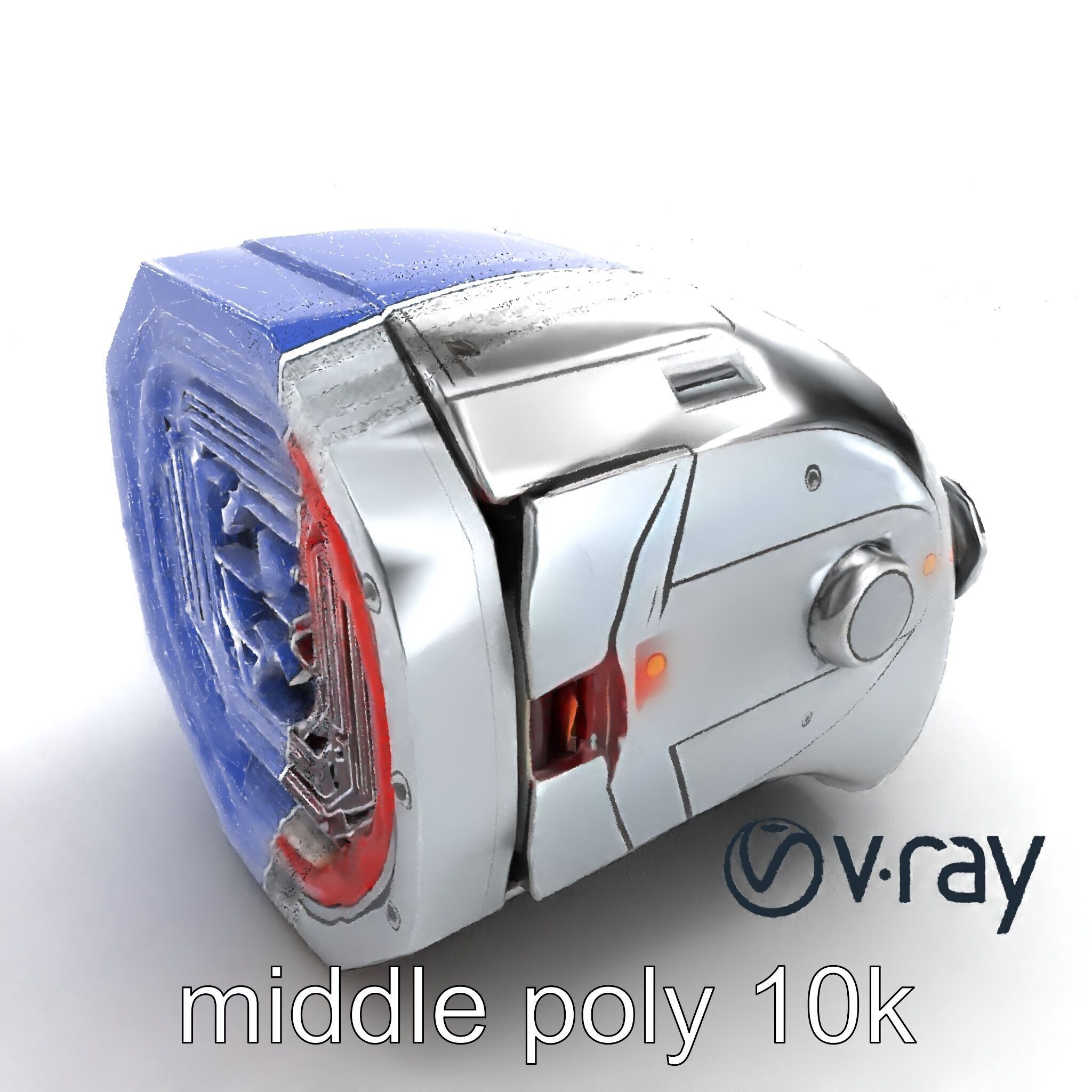 Robot Synthetic Liver Modular Component model pack Low-poly 3D model_14