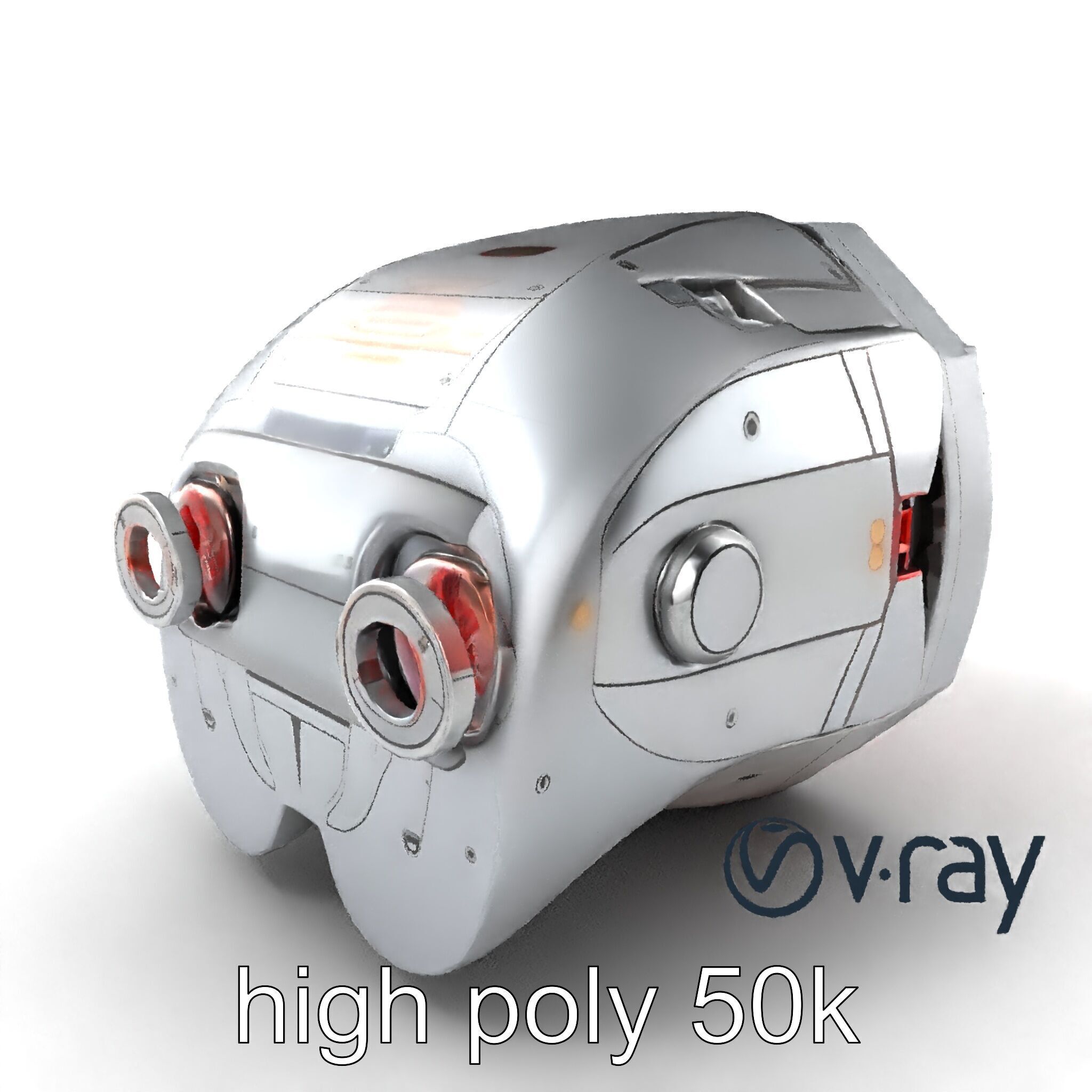 Robot Synthetic Liver Modular Component model pack Low-poly 3D model_2