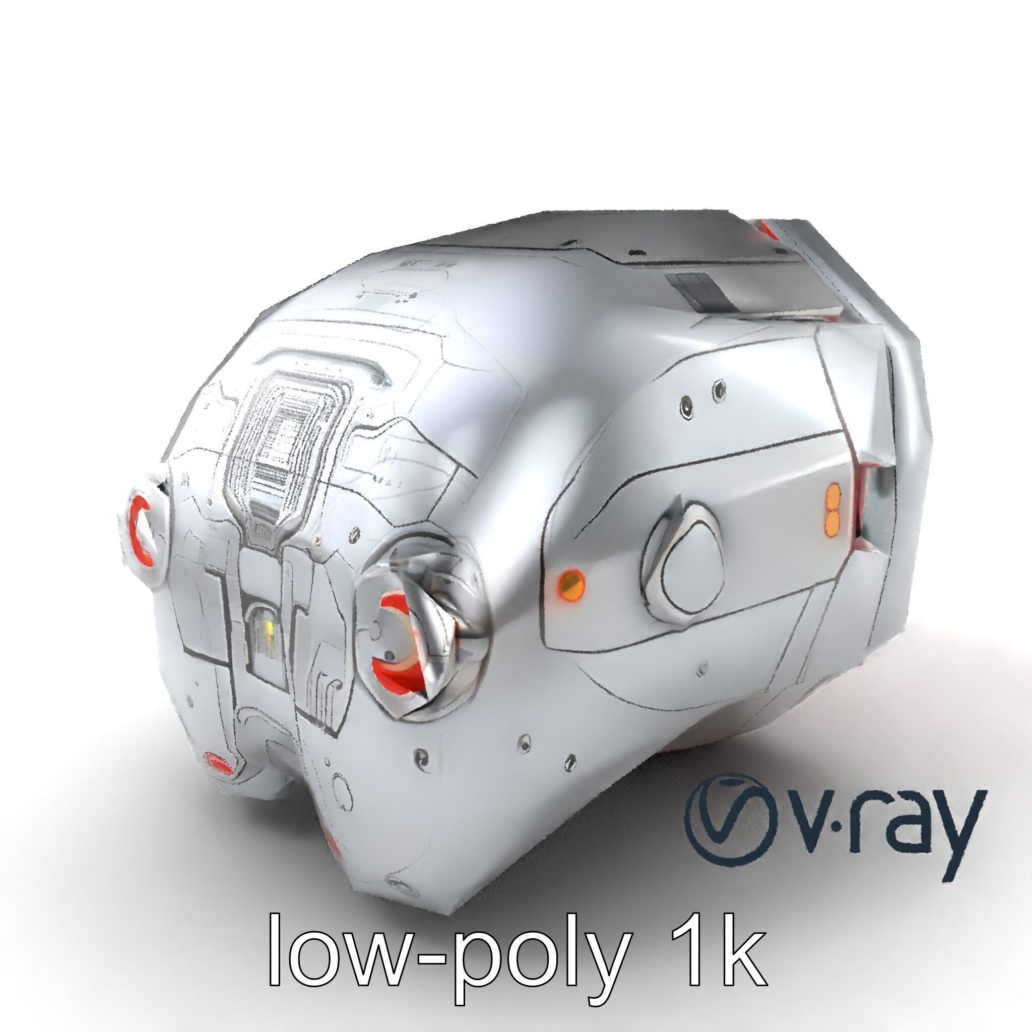 Robot Synthetic Liver Modular Component model pack Low-poly 3D model_4