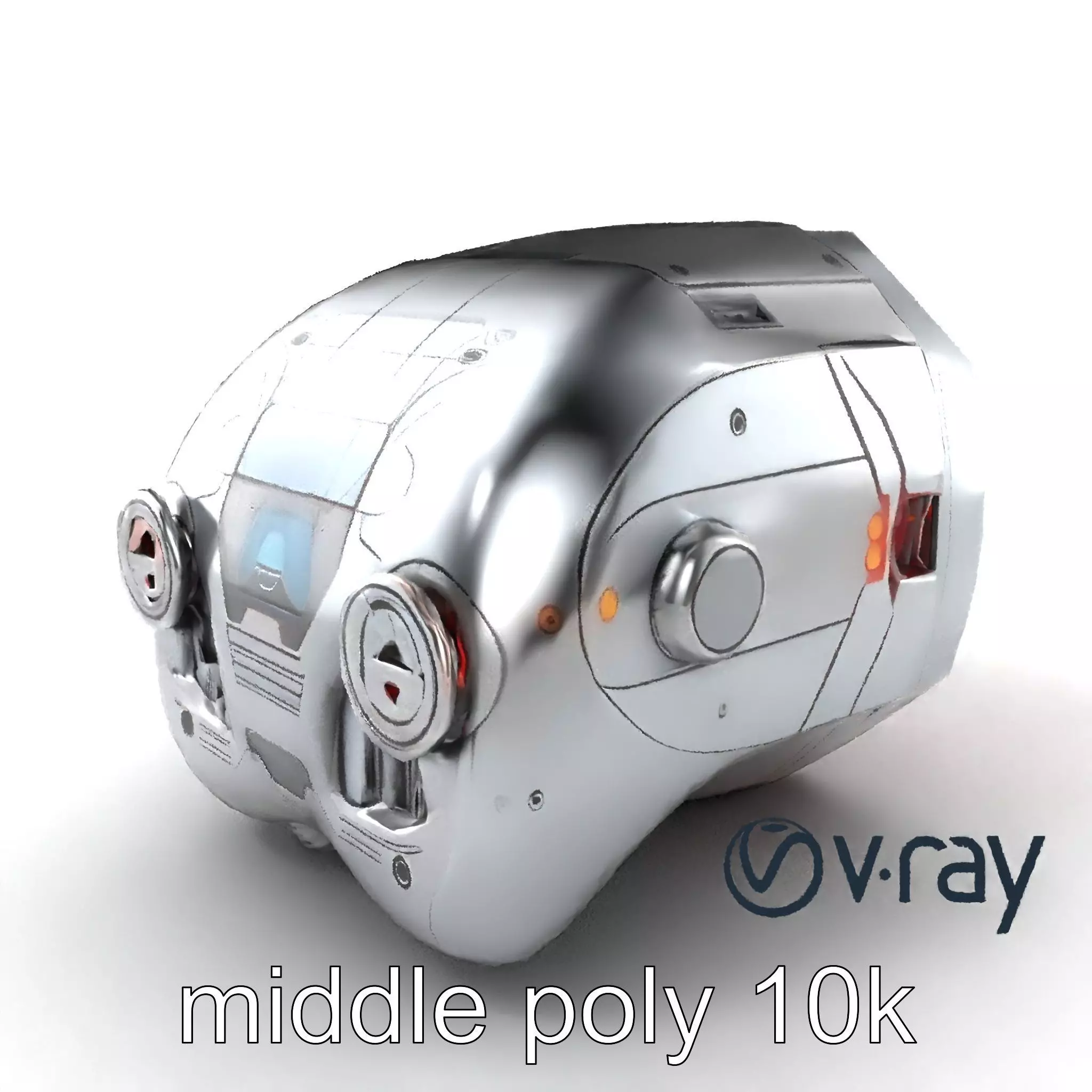 Robot Synthetic Liver Modular Component model pack Low-poly 3D model_0