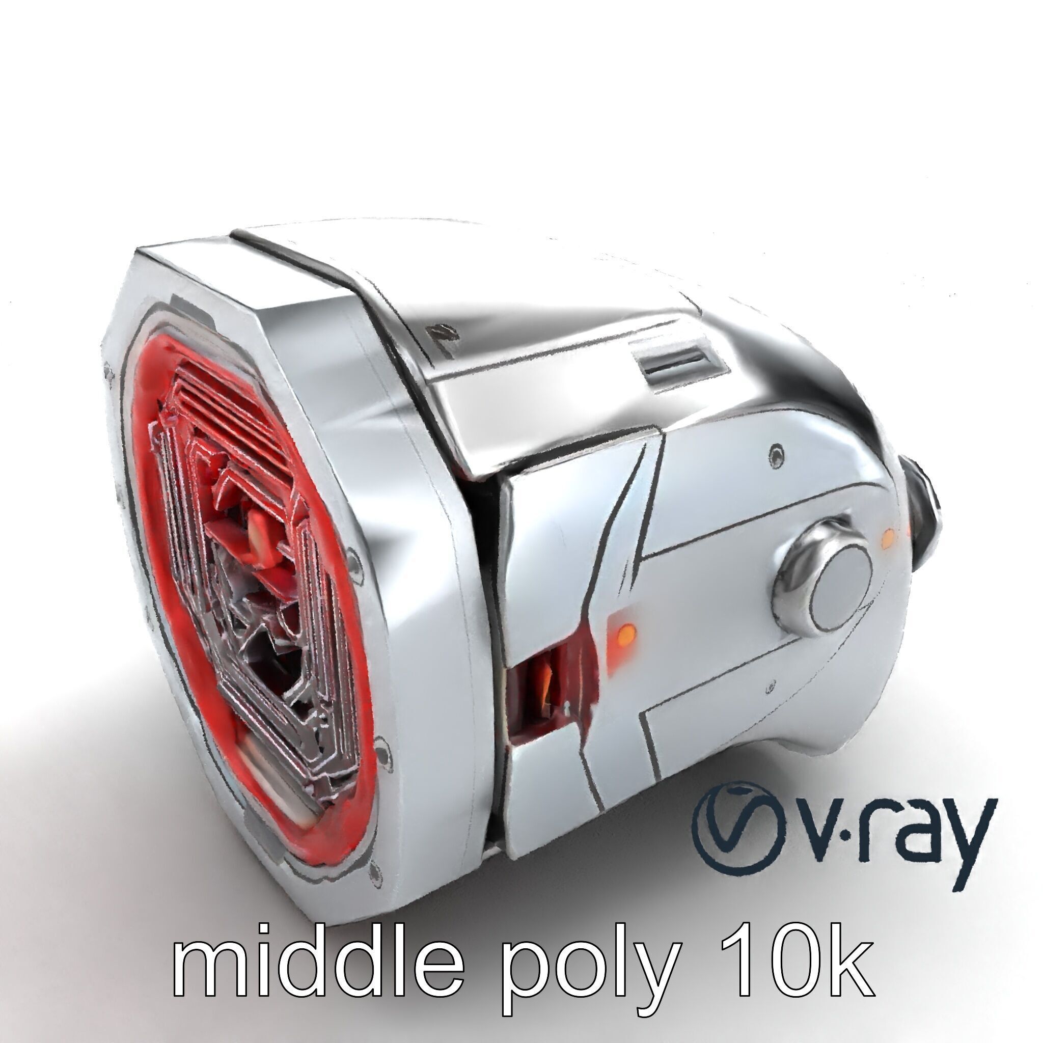 Robot Synthetic Liver Modular Component model pack Low-poly 3D model_7