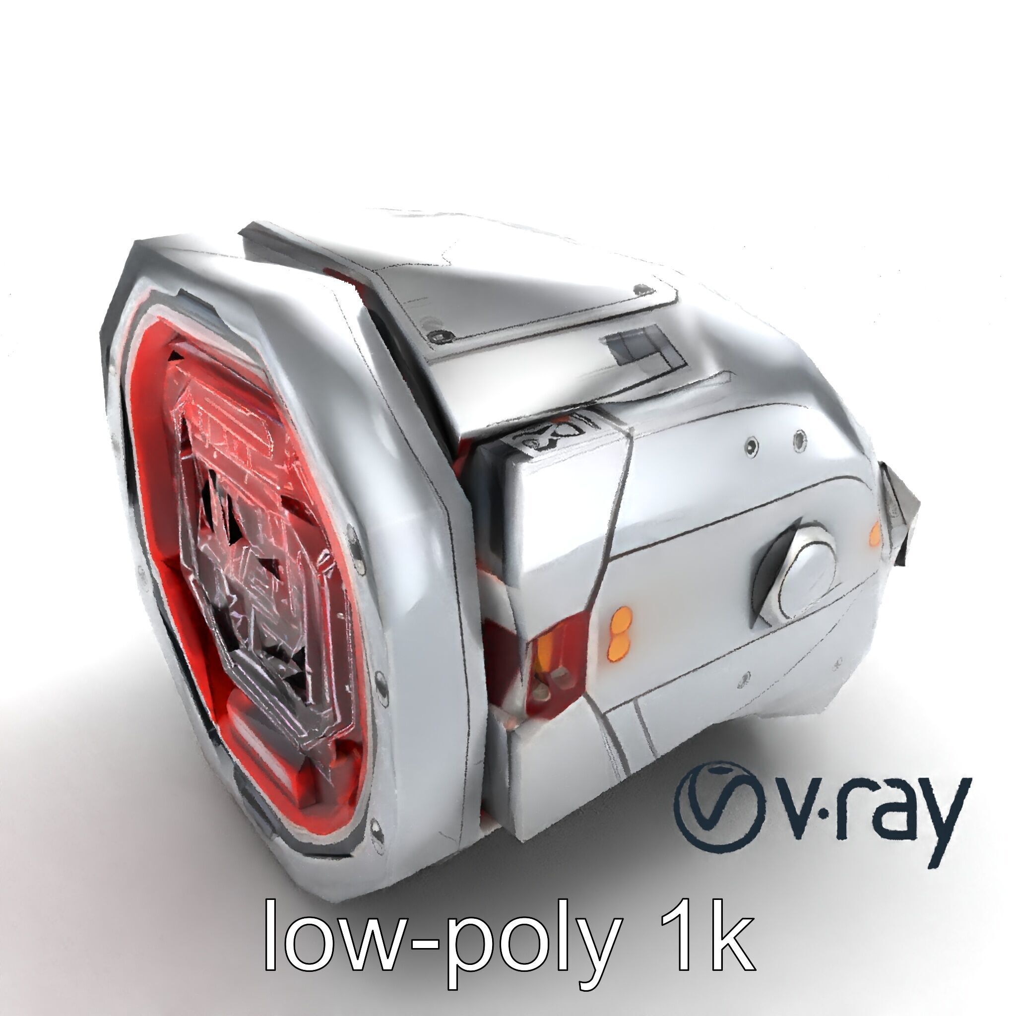 Robot Synthetic Liver Modular Component model pack Low-poly 3D model_8