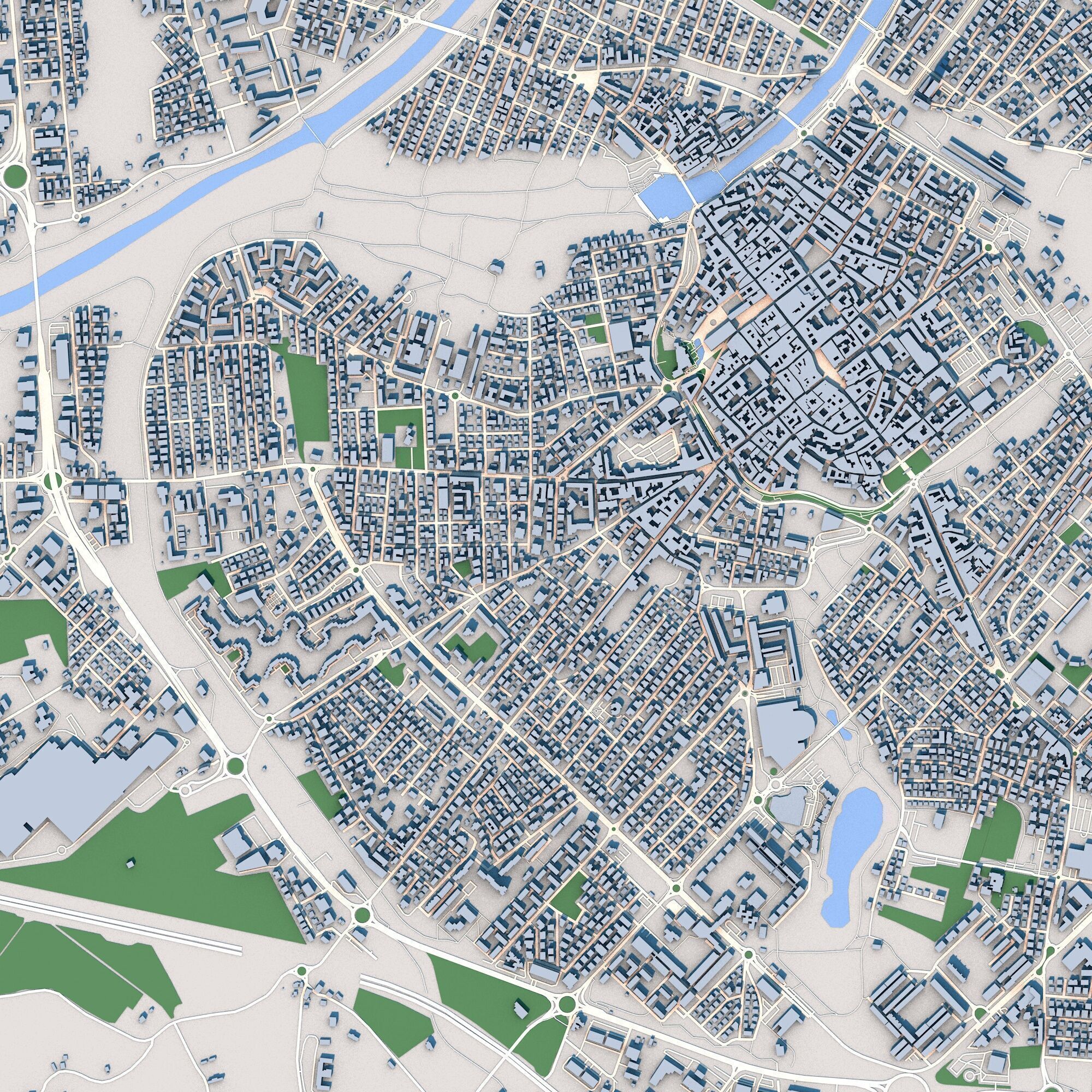 Rimini City Italy 3D model_2