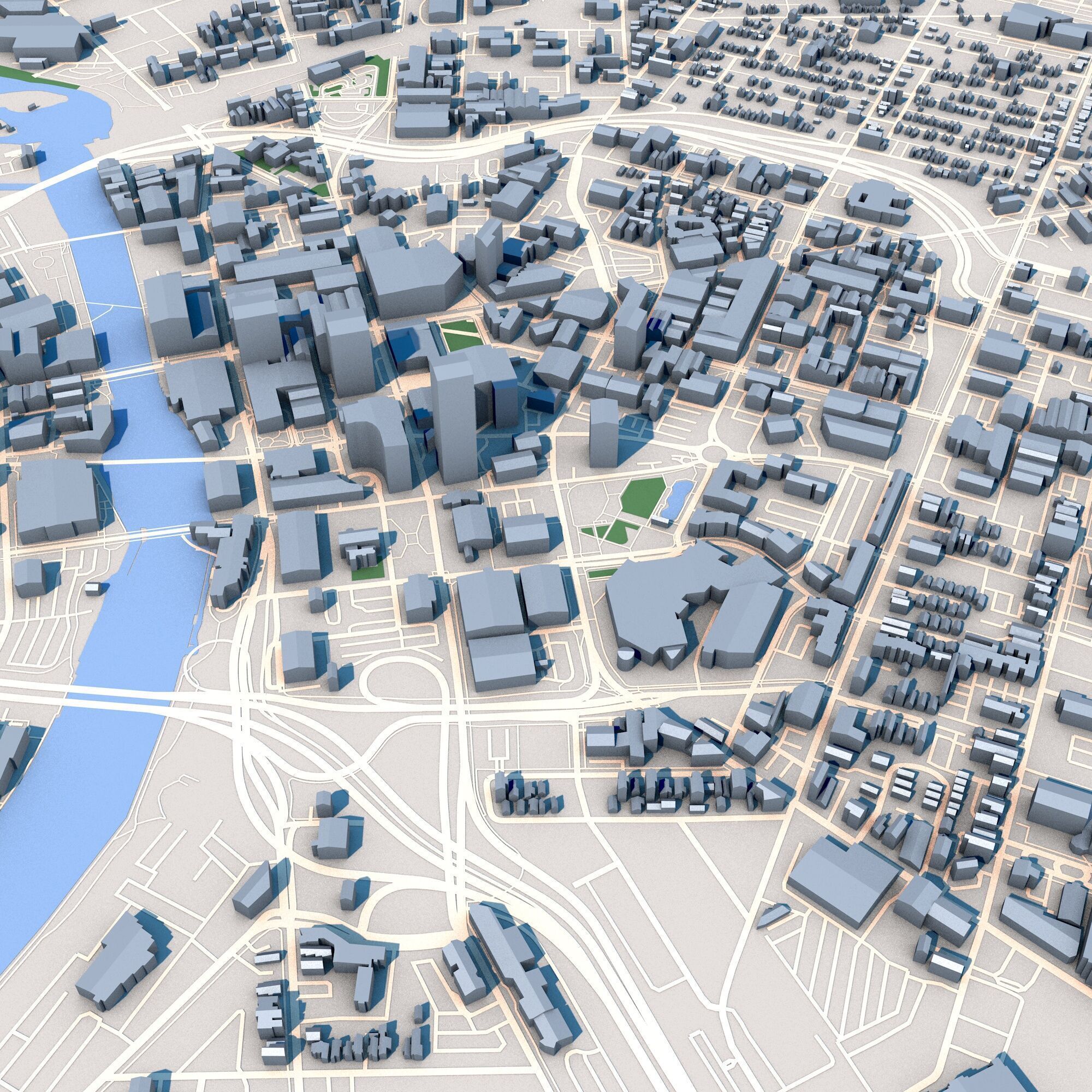 Rochester City in New York State USA 3D model_3