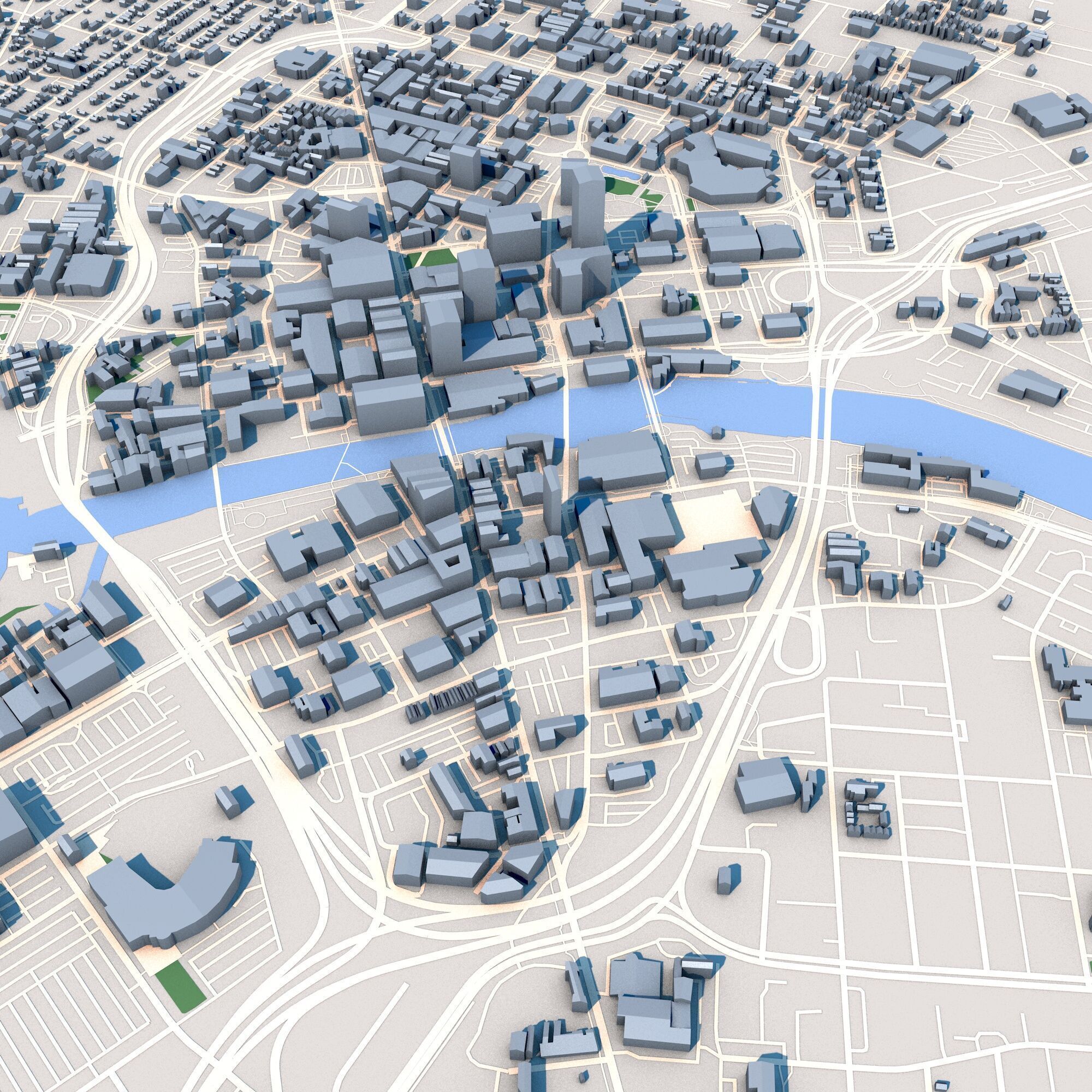 Rochester City in New York State USA 3D model_5