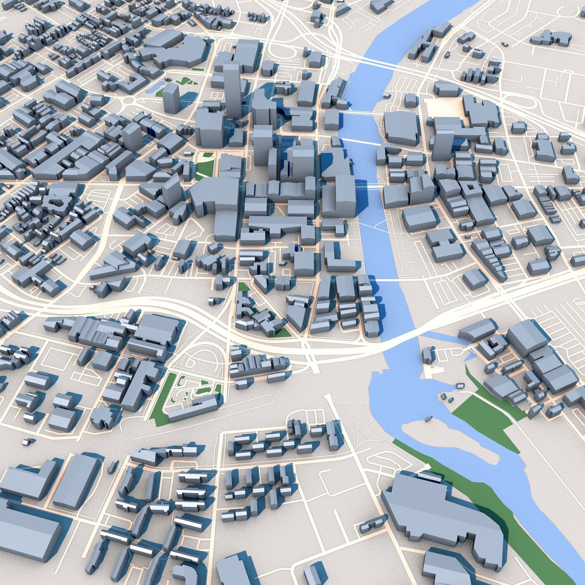 Rochester City in New York State USA 3D model_7