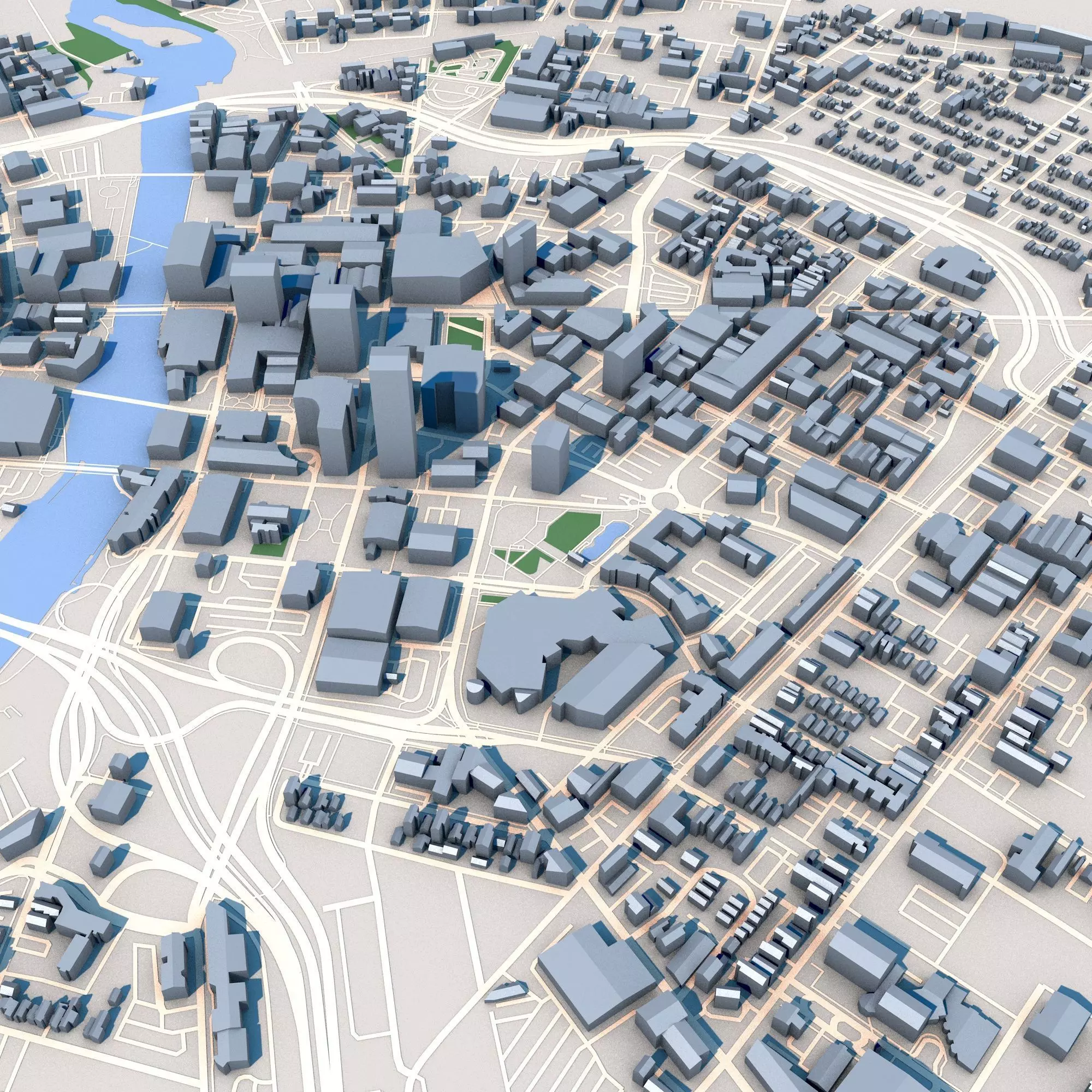 Rochester City in New York State USA 3D model_0