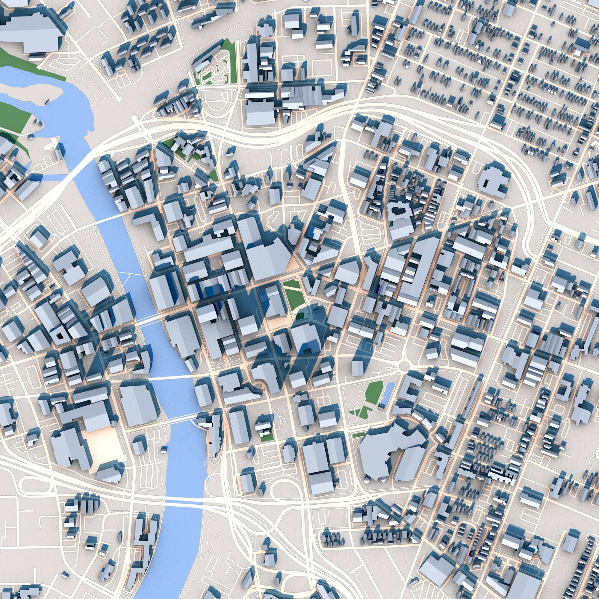 Rochester City in New York State USA 3D model_2