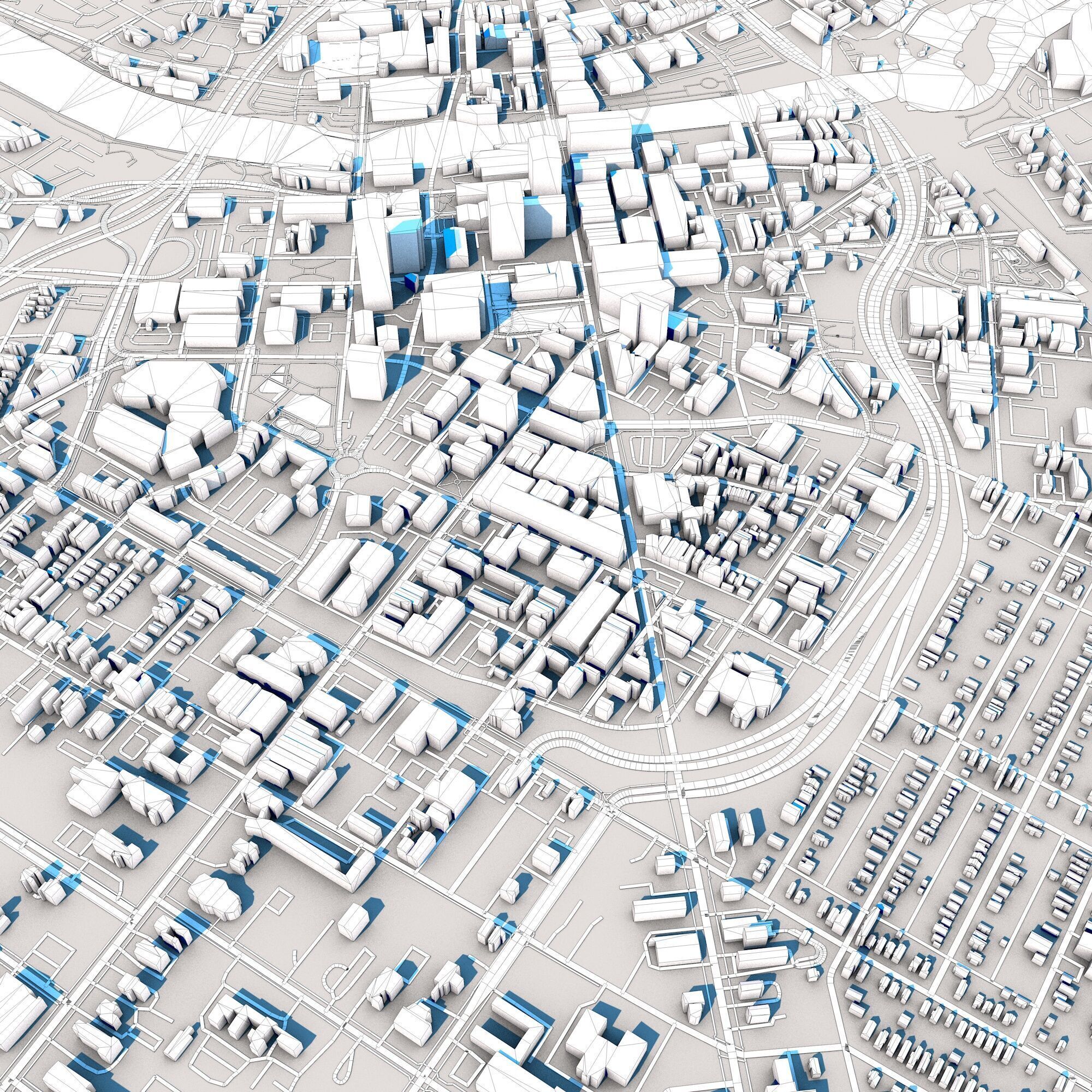 Rochester City in New York State USA 3D model_11