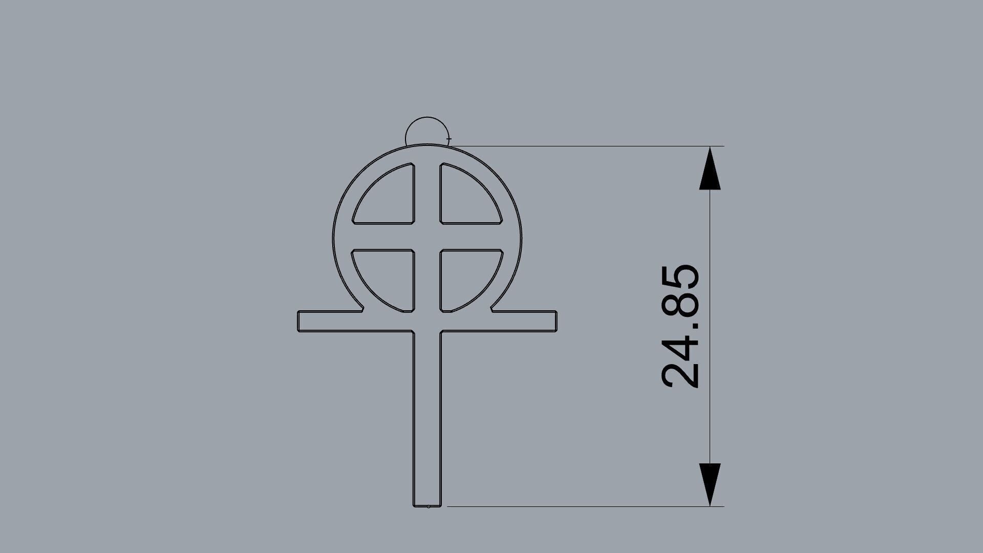 Old Style cross no 2 3D print model_4