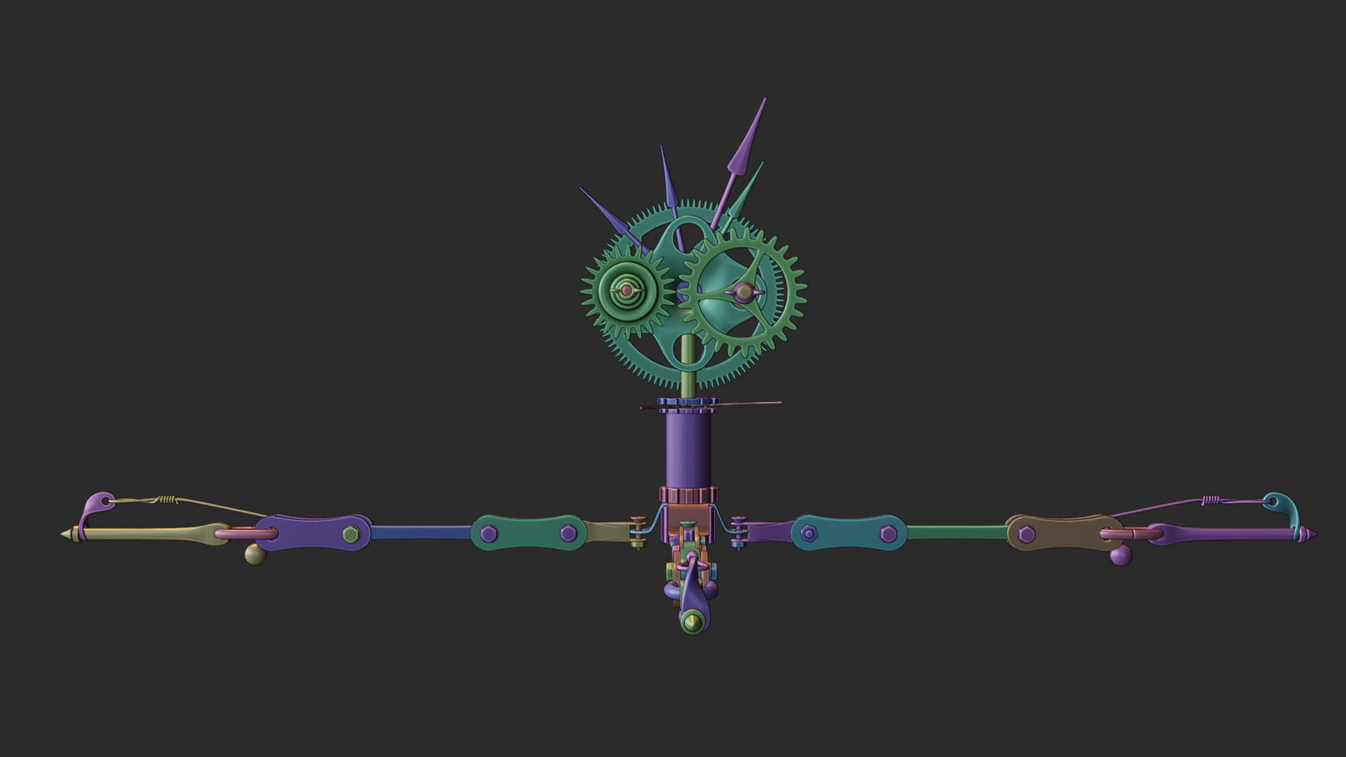 HardSurface Mechanical Creature 3D model_8