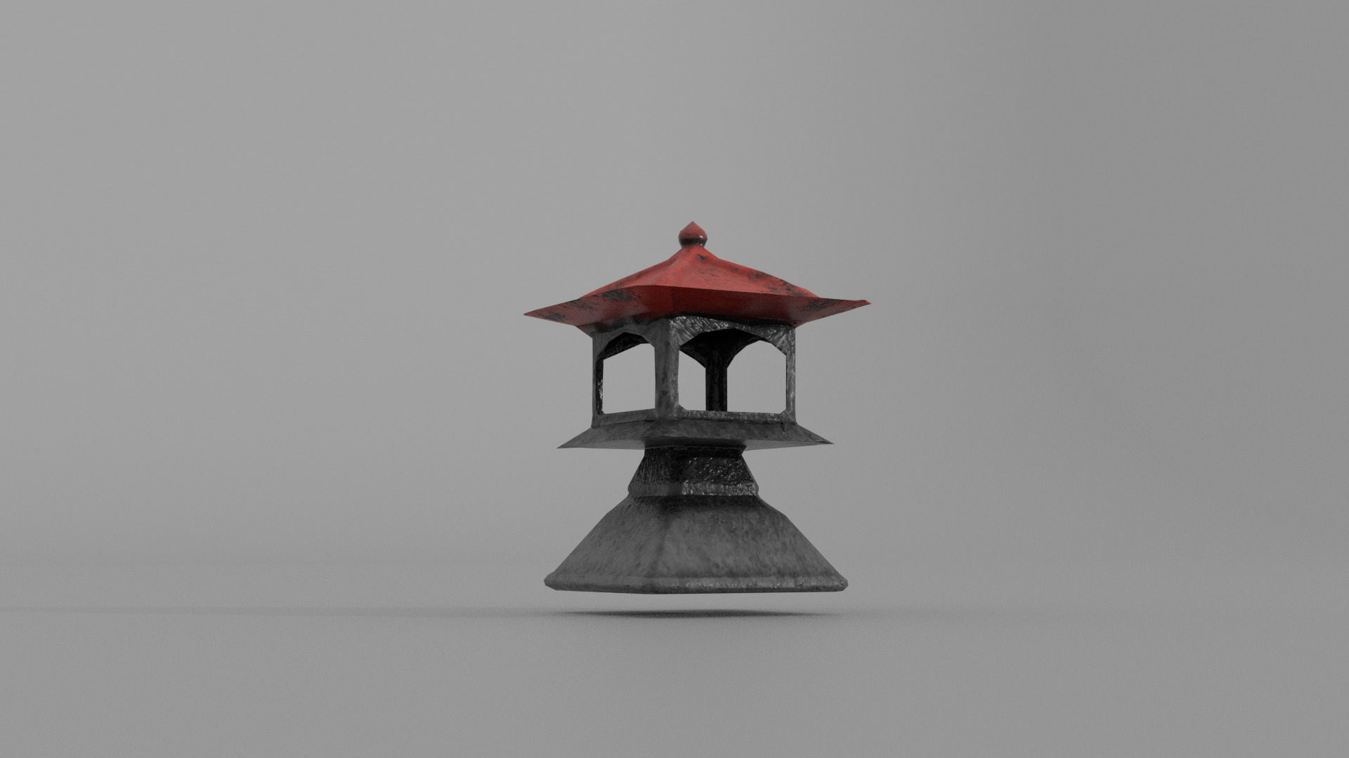 Stone Lantern Free low-poly 3D model_4