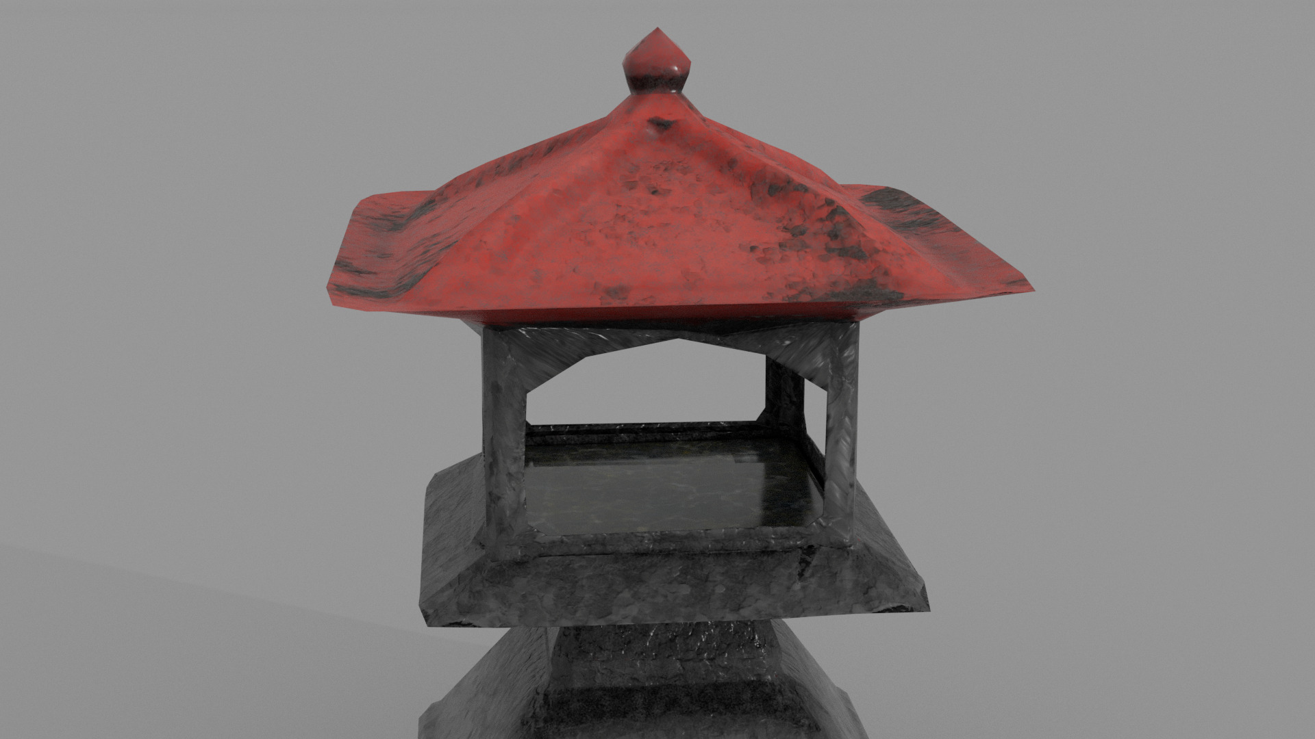 Stone Lantern Free low-poly 3D model_7