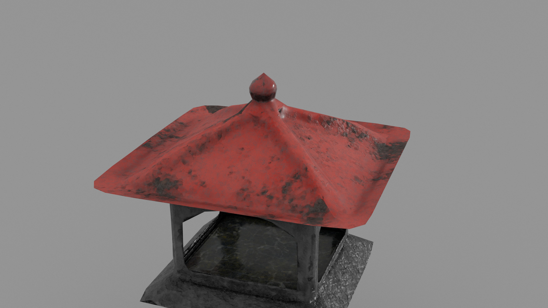 Stone Lantern Free low-poly 3D model_16