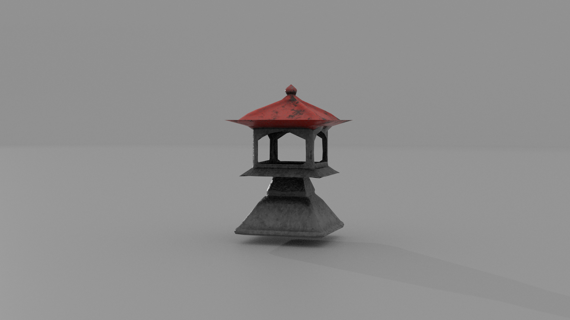 Stone Lantern Free low-poly 3D model_21