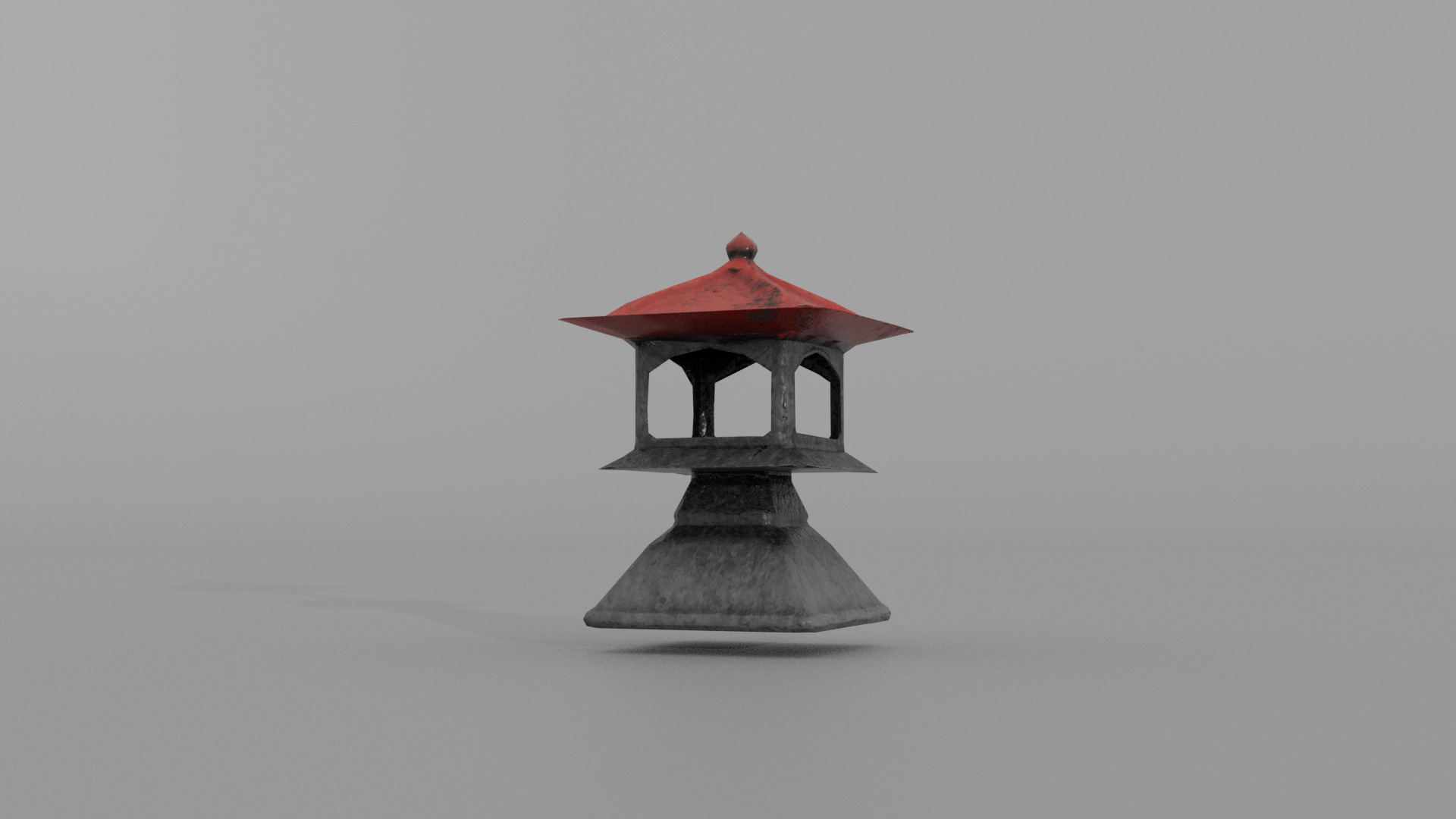 Stone Lantern Free low-poly 3D model_2