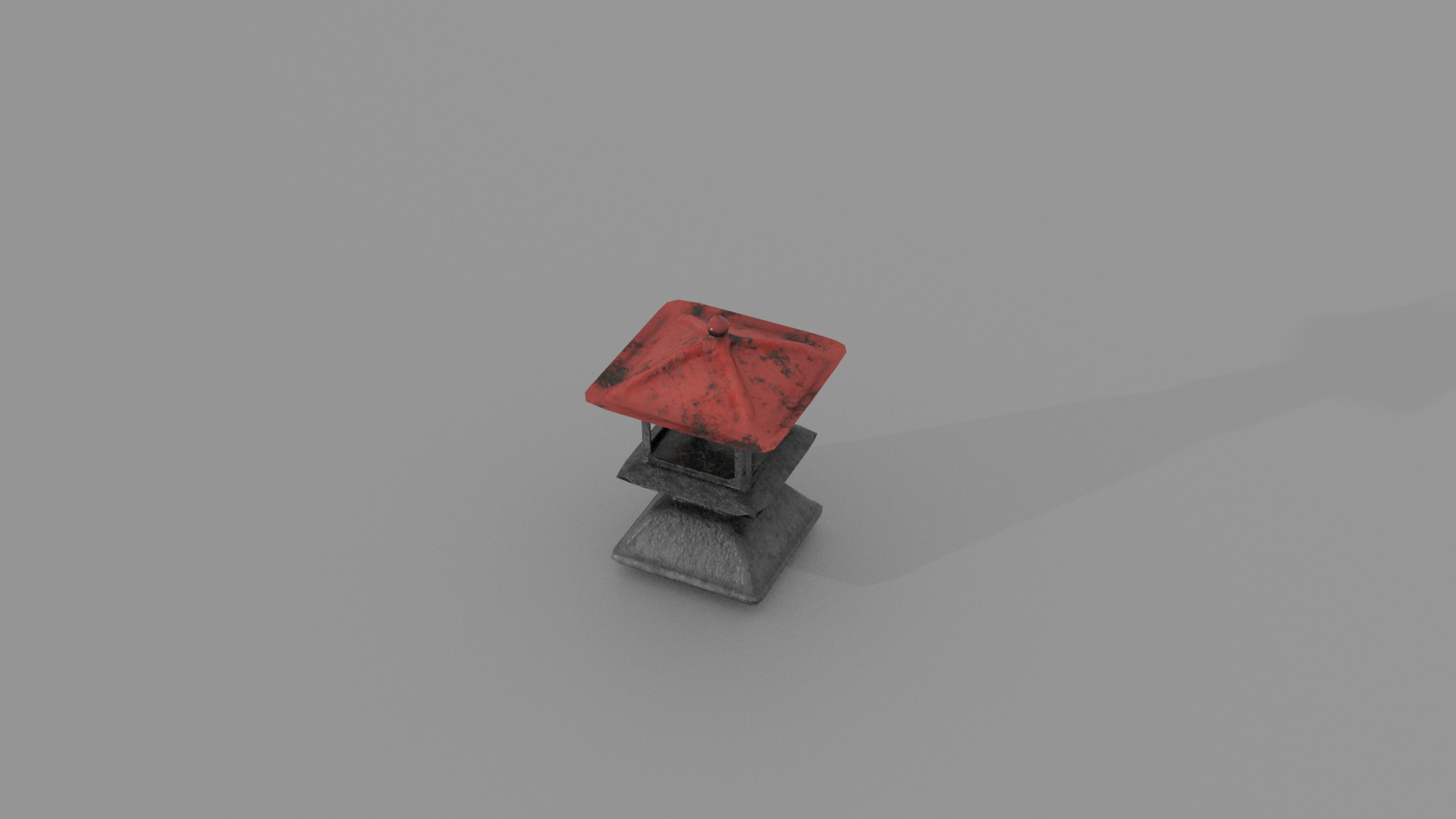 Stone Lantern Free low-poly 3D model_5