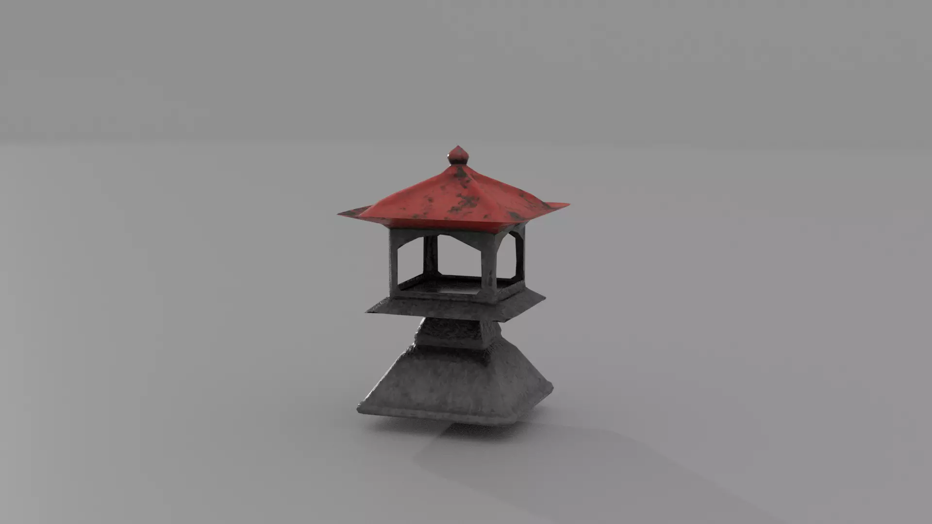 Stone Lantern Free low-poly 3D model_0