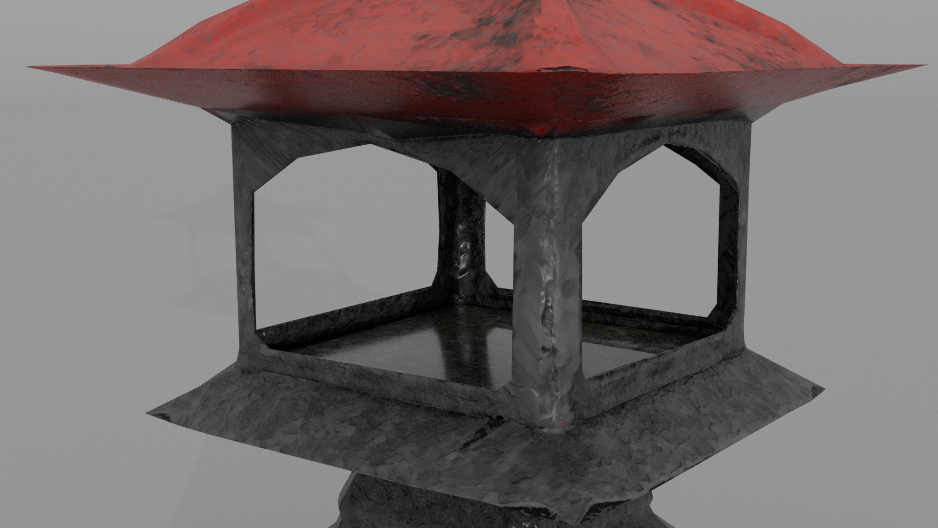 Stone Lantern Free low-poly 3D model_15
