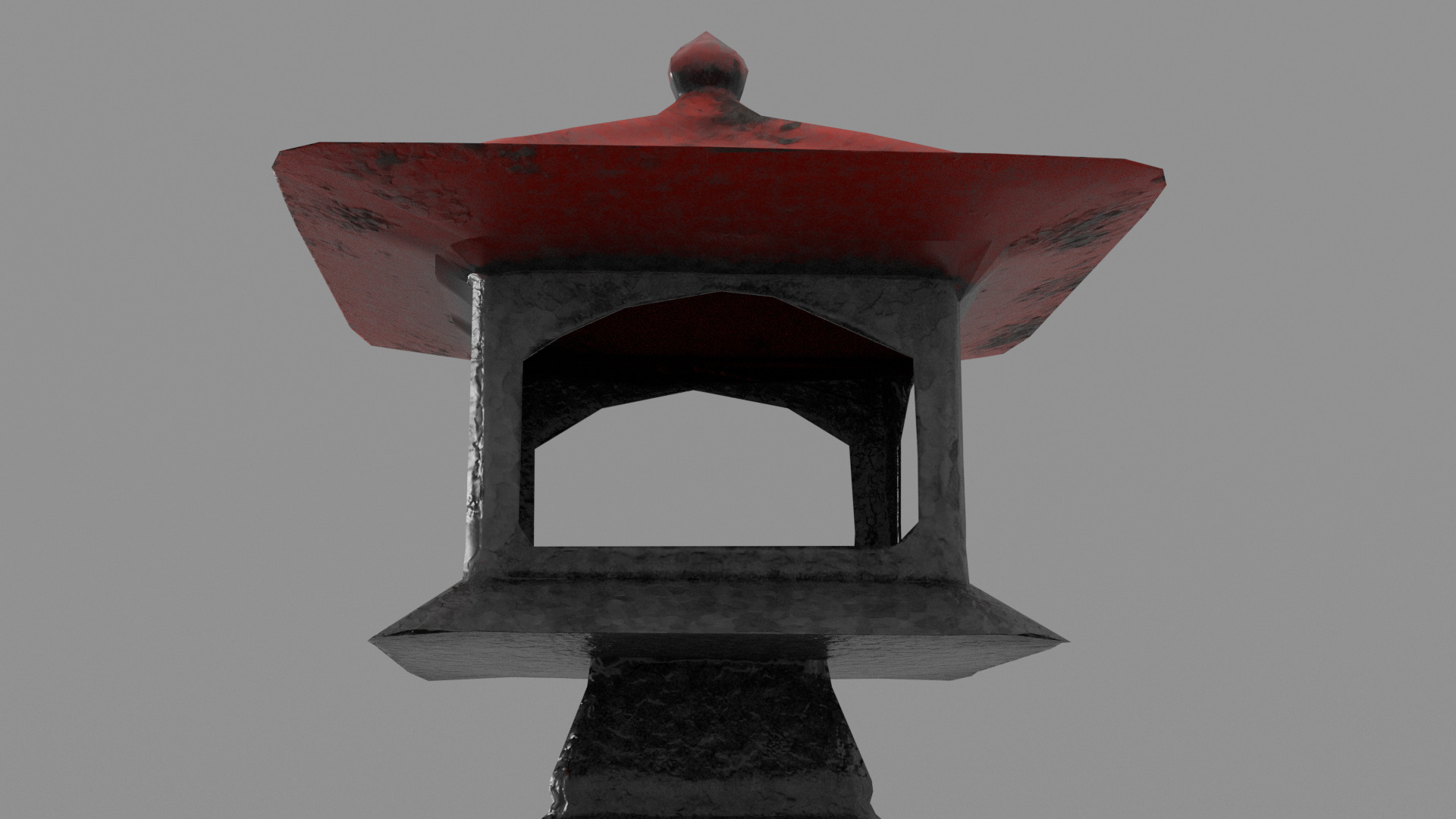 Stone Lantern Free low-poly 3D model_18