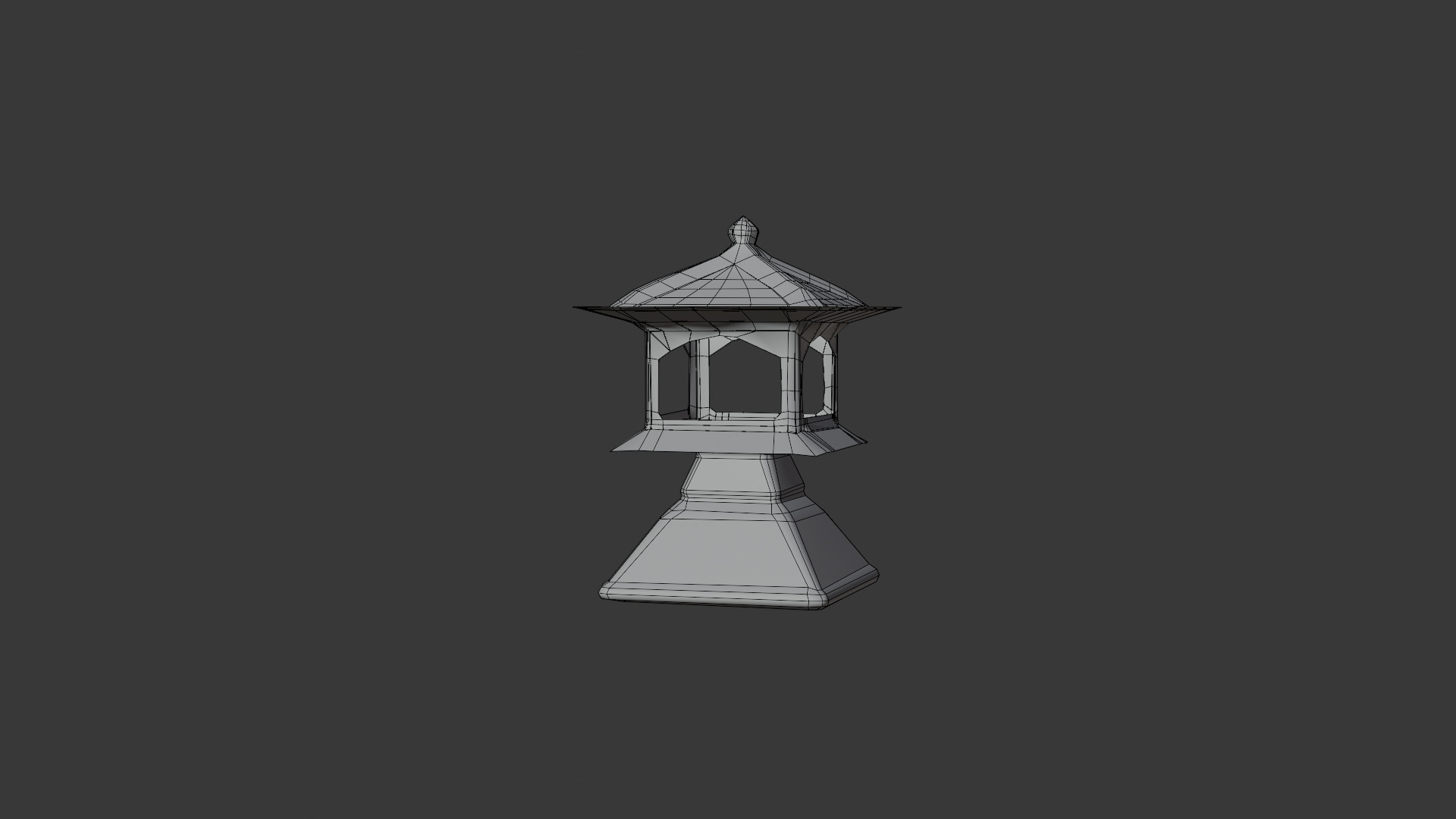 Stone Lantern Free low-poly 3D model_22