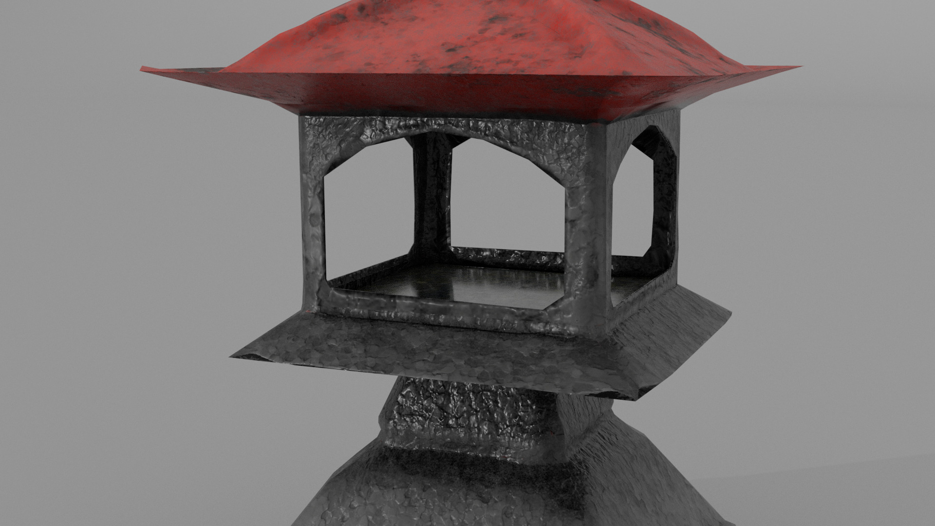 Stone Lantern Free low-poly 3D model_14