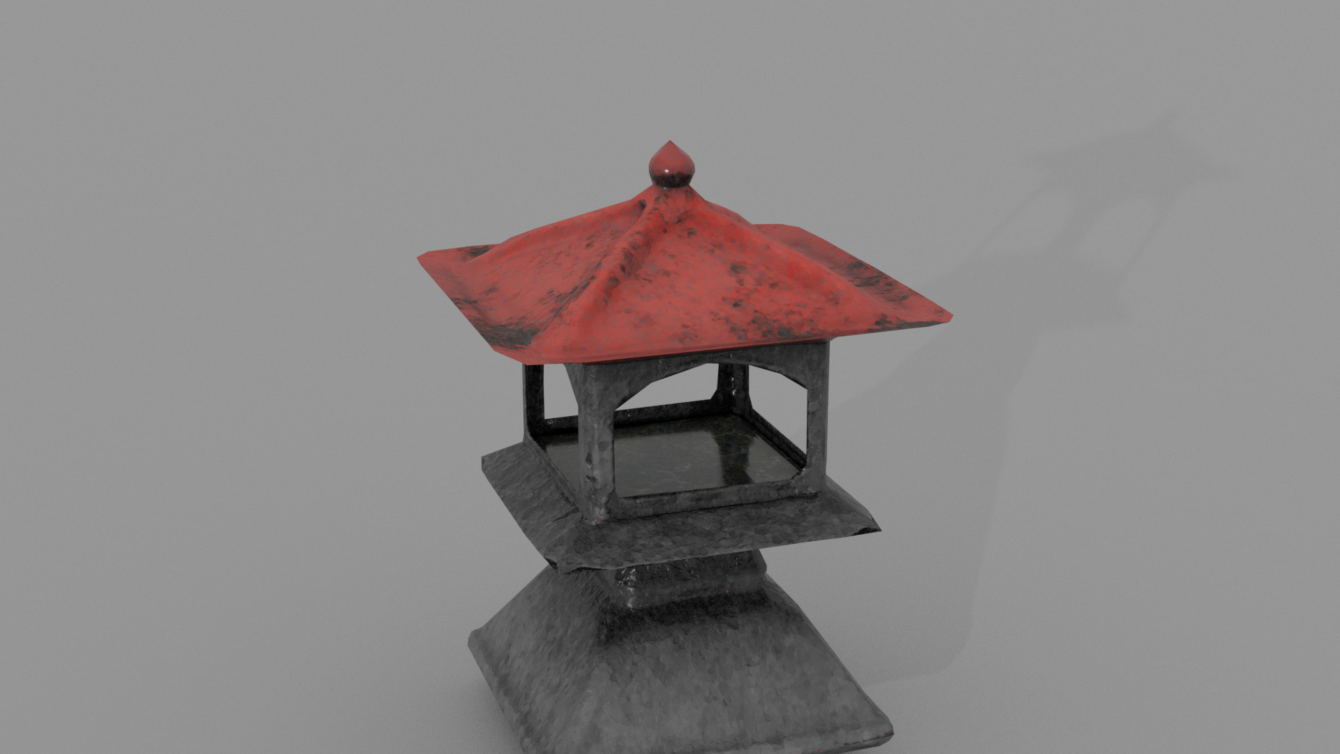 Stone Lantern Free low-poly 3D model_6