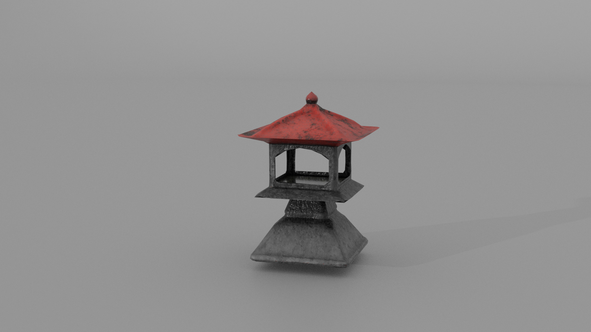 Stone Lantern Free low-poly 3D model_1