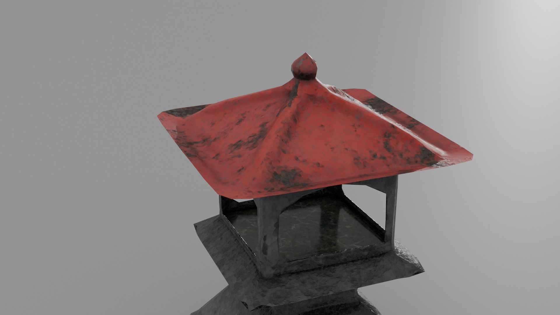 Stone Lantern Free low-poly 3D model_10