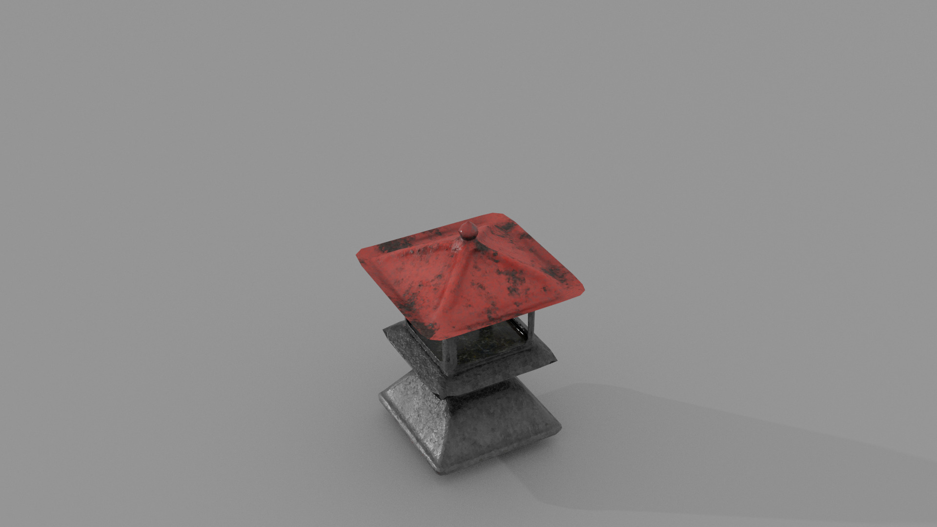 Stone Lantern Free low-poly 3D model_12