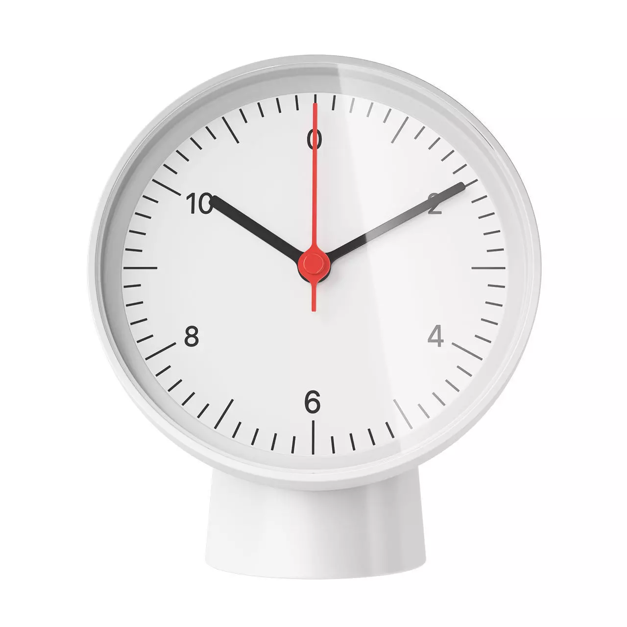 Table Clock White by Hay 3D model_0