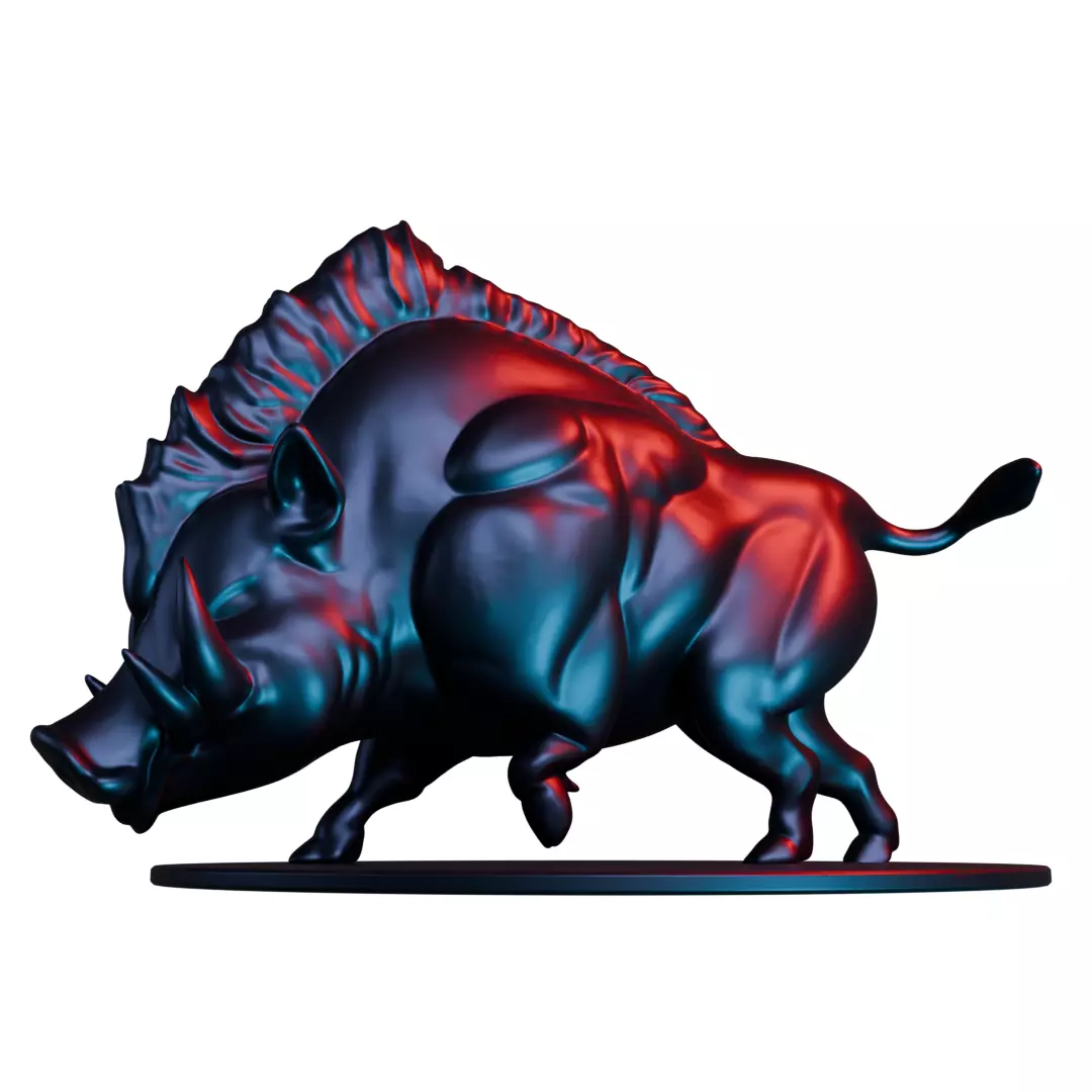 WARTHOG POSE MODEL SCULPT FOR 3D PRINTING 3D print model