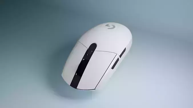 white logitech mouse