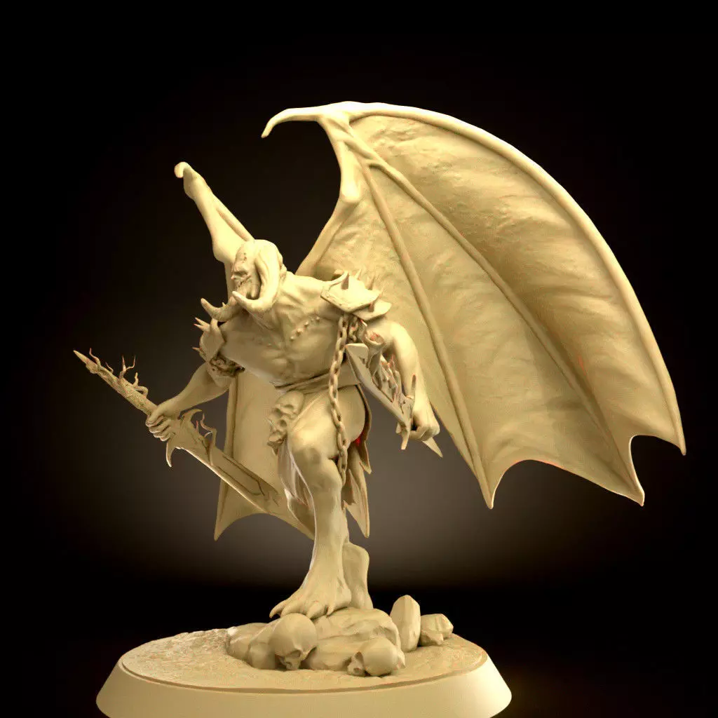 Epic Demon Lord Miniature High-Detail 3D Printable Model 3D print model_0