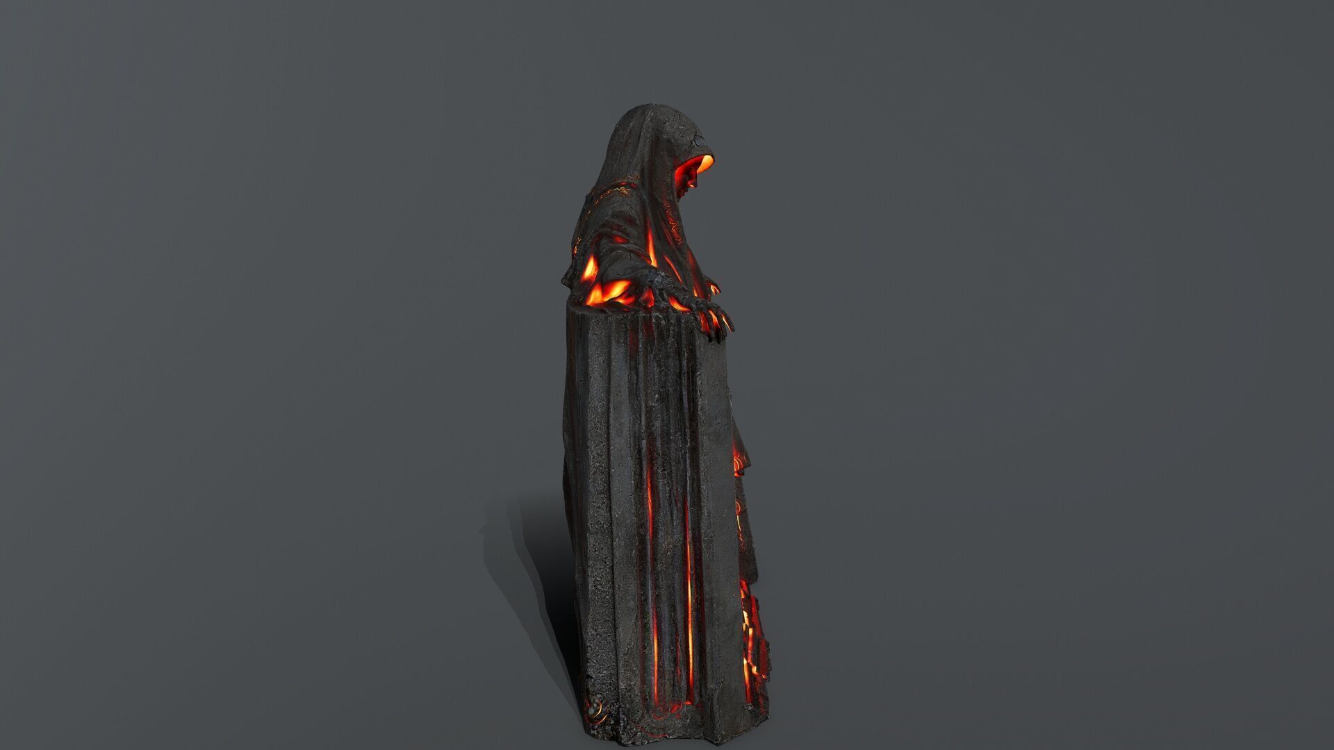 Dark Woman Low-poly 3D model_3