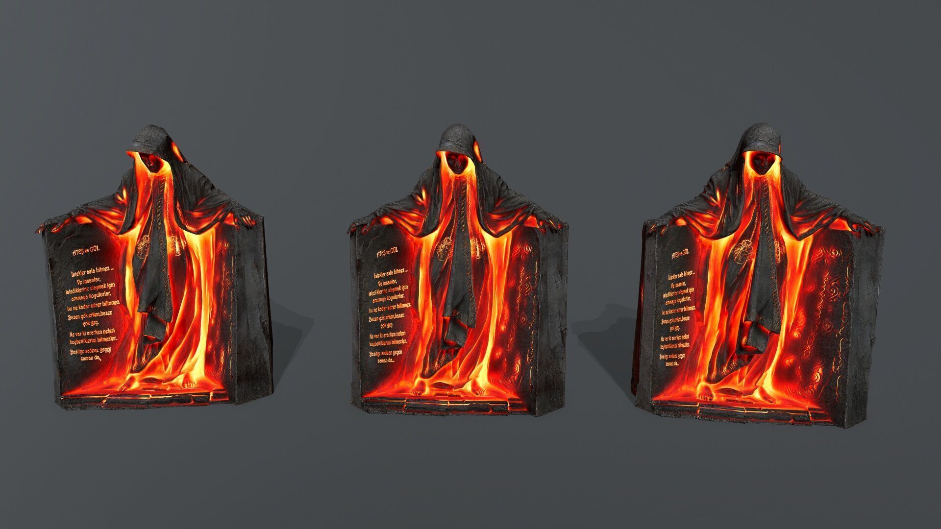 Dark Woman Low-poly 3D model_10