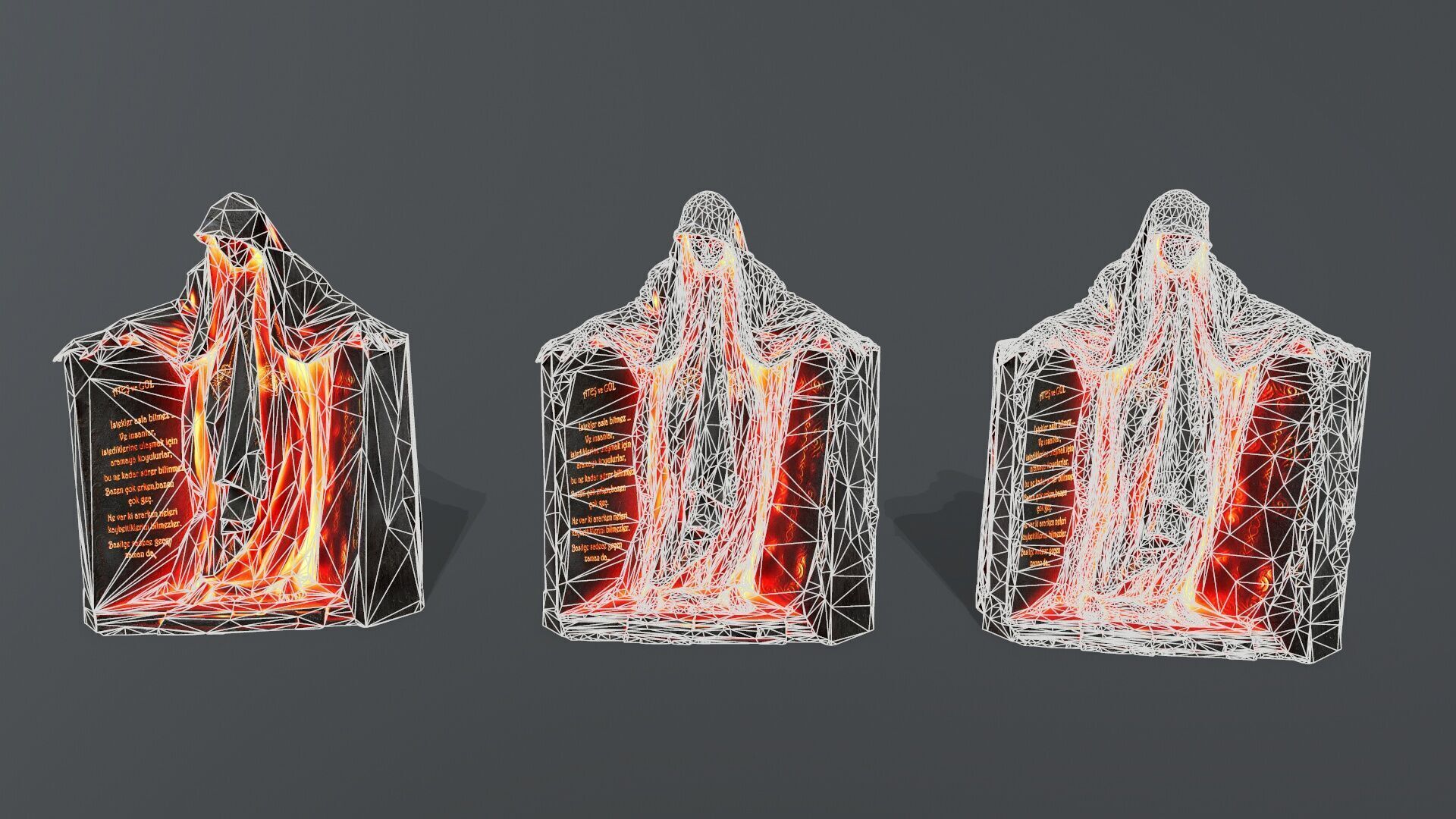 Dark Woman Low-poly 3D model_11