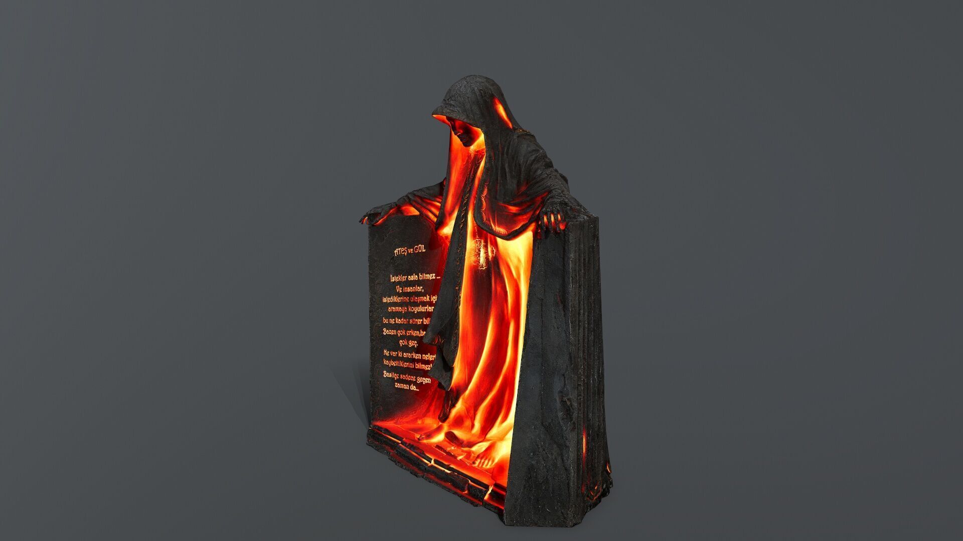 Dark Woman Low-poly 3D model_8