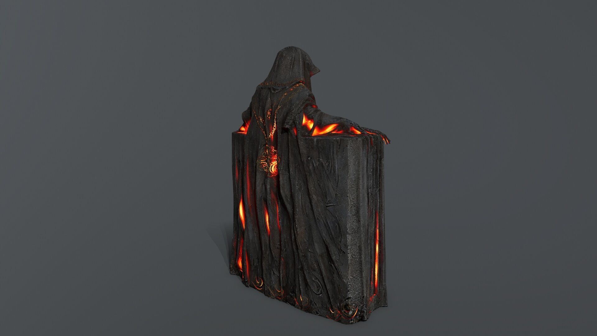 Dark Woman Low-poly 3D model_4