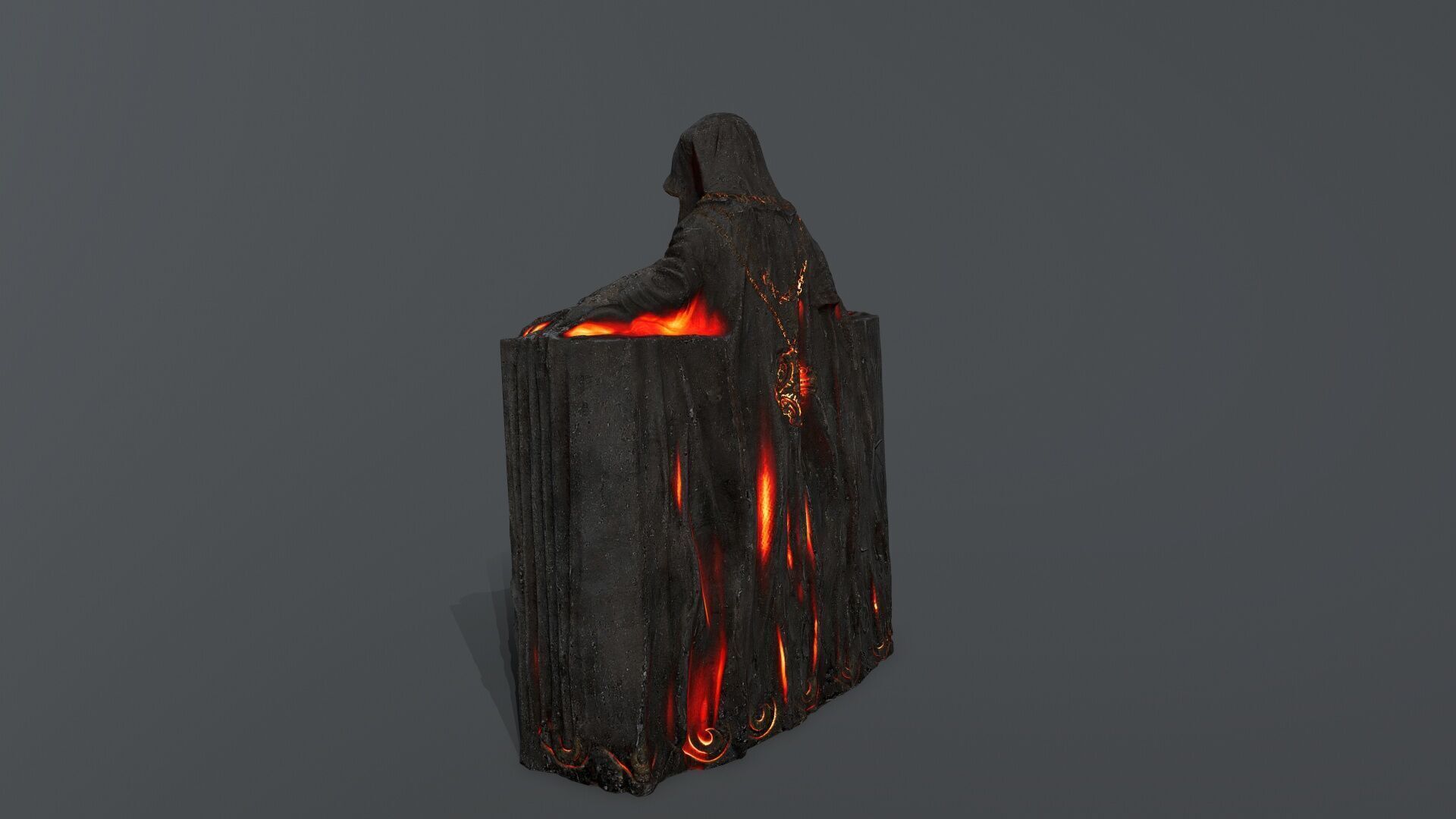 Dark Woman Low-poly 3D model_6