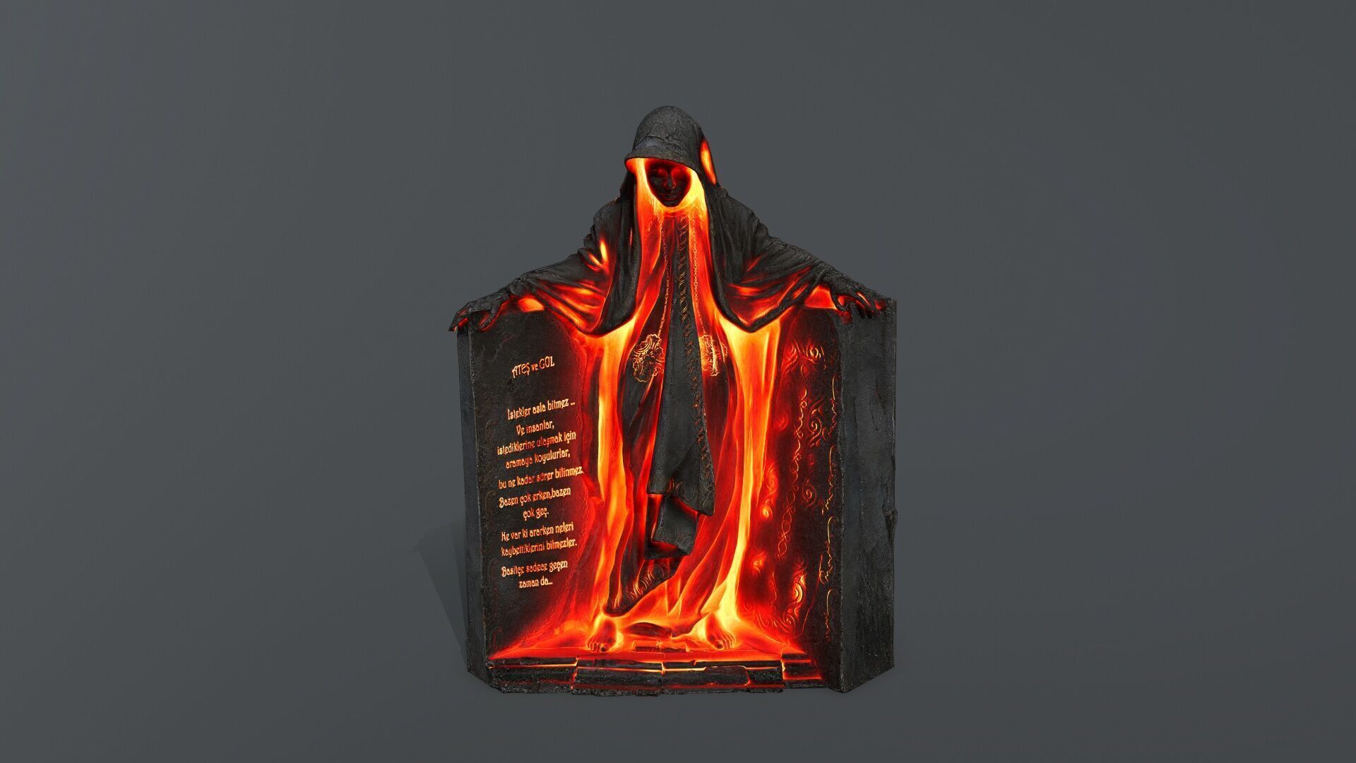 Dark Woman Low-poly 3D model_1