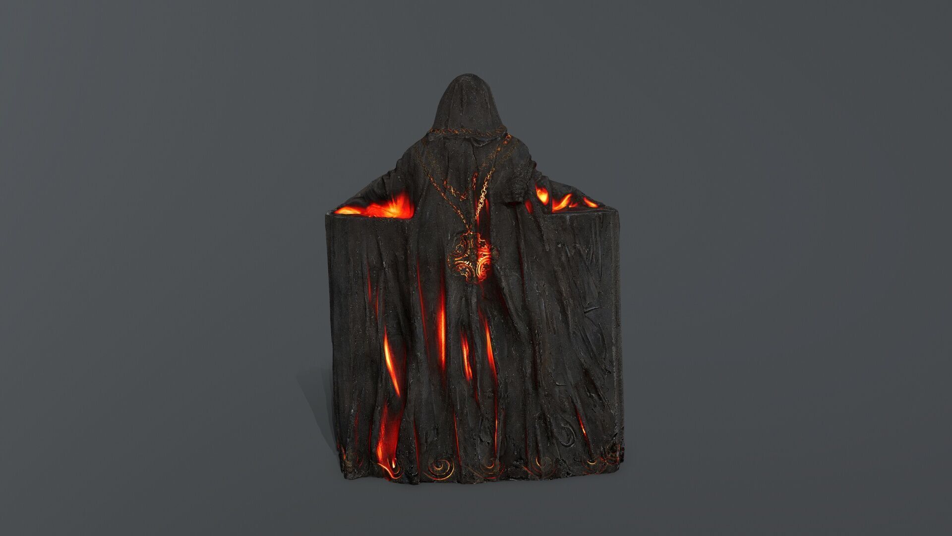 Dark Woman Low-poly 3D model_5