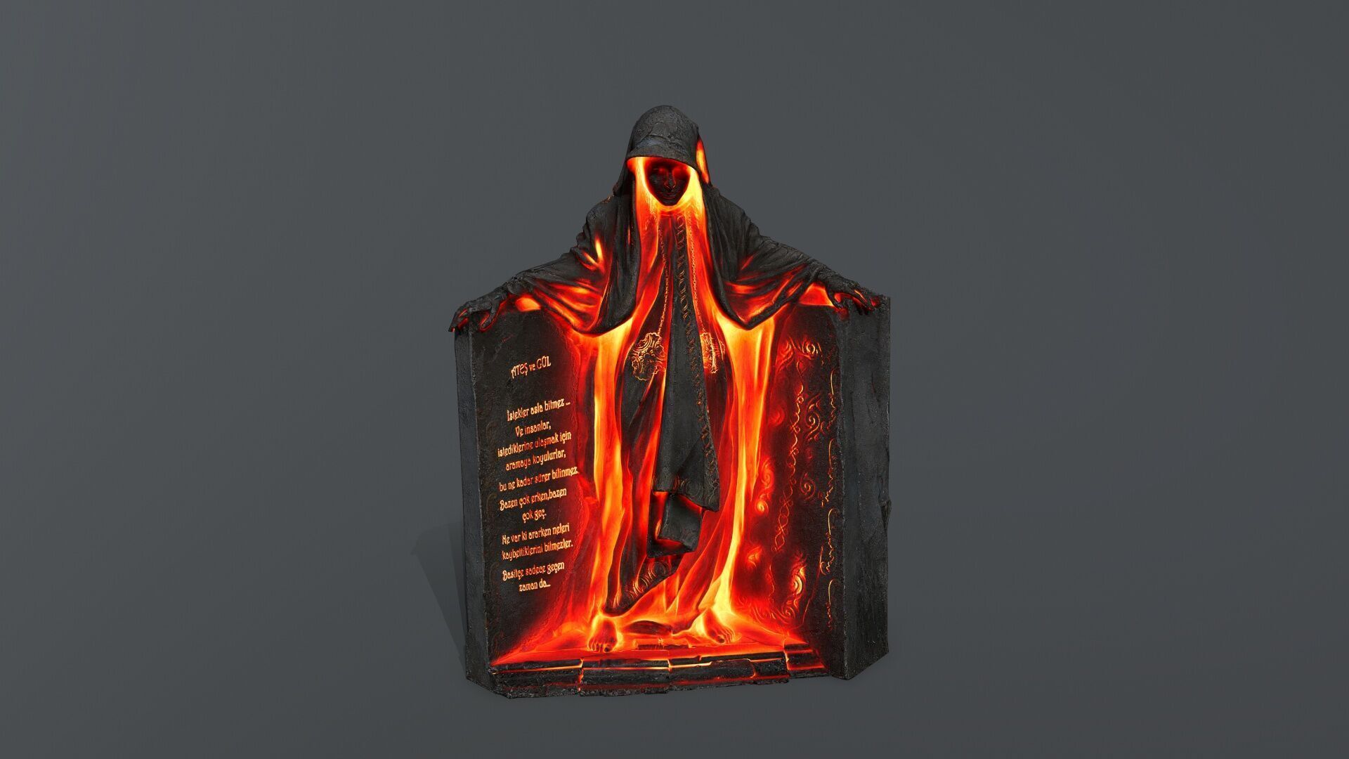 Dark Woman Low-poly 3D model_9