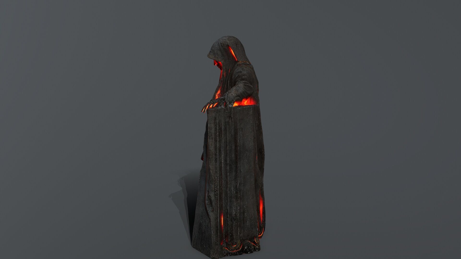 Dark Woman Low-poly 3D model_7
