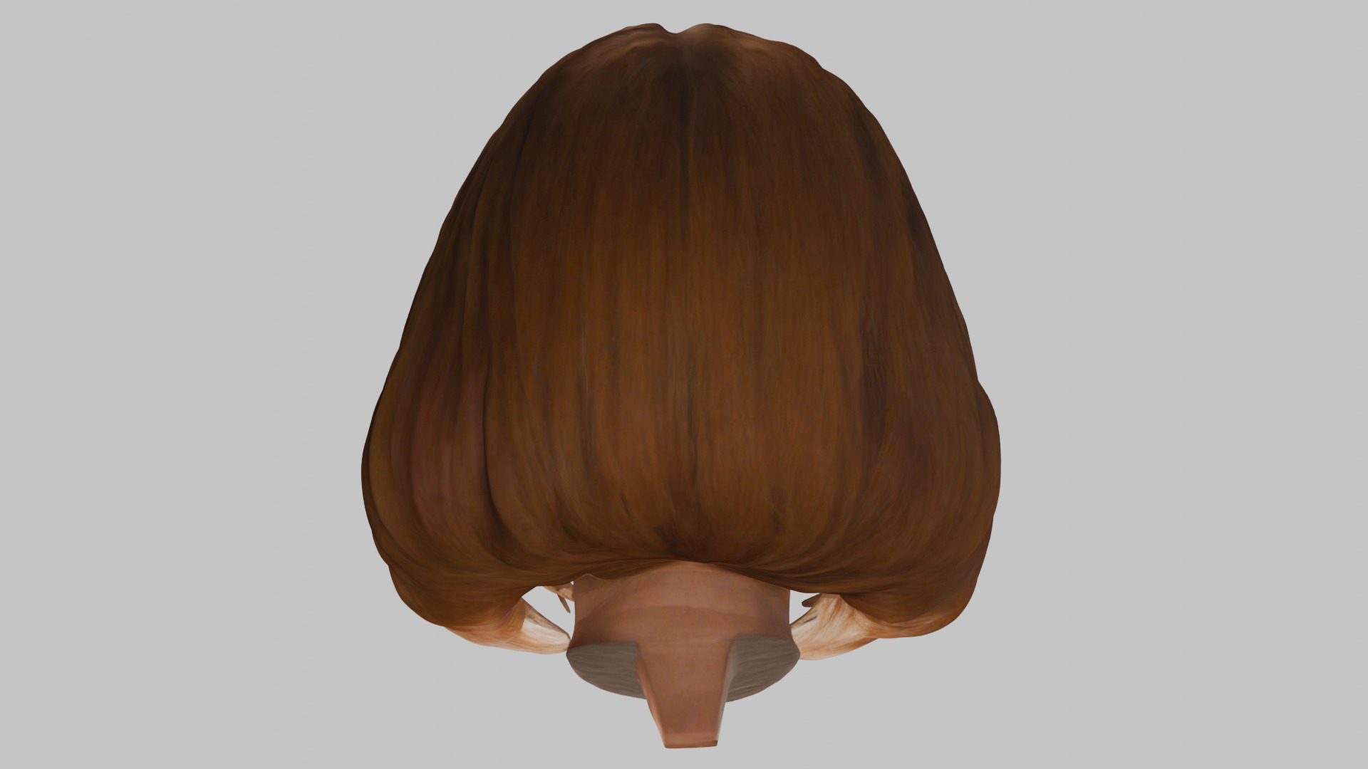 realistic female portrait head bust Low-poly 3D model_15